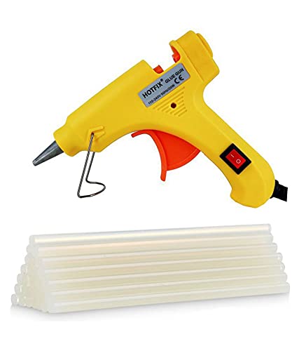 20W Hot Glue Gun with ON/OFF Switch & LED Light - Includes 10 Free Clear Glue Sticks for DIY Crafts, Home Repairs, and Arts & Projects