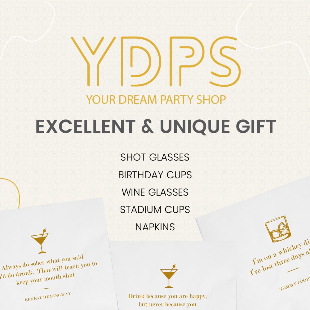 50-Pack Funny Drinking Quote Bar Napkins for Adults - 25 Unique Cocktail Sayings | Perfect for Weddings, Parties, Events & Home Entertaining | Great Conversation Starters for Bars, BBQs & Cocktail Hours