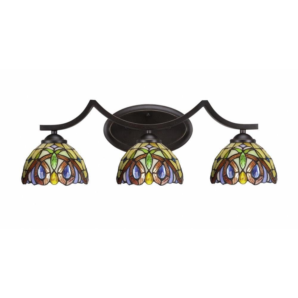Zilo 3-Light Bathroom Vanity Light Fixture in Dark Granite - Modern LED Mirror Lighting for Bathroom, Bedroom, and Dressing Room (Model 553-DG-9445)