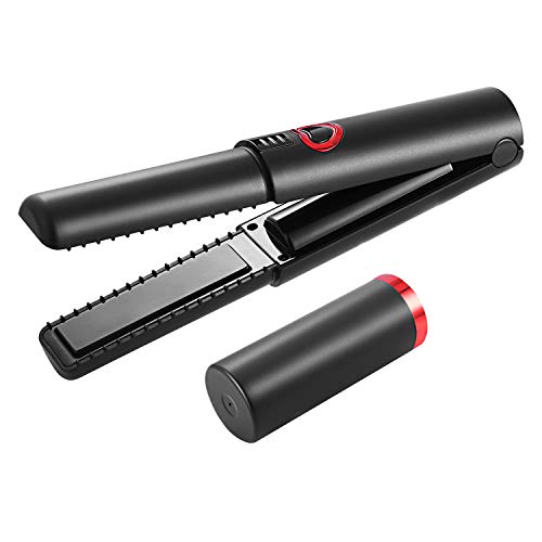 DiNiKai Cordless Ceramic Tourmaline Ionic Hair Straightener - 90s Fast Heating, 390°F Adjustable Temperature for Straightening & Curling | 4800mAh Rechargeable Battery | Travel-Friendly Design for Home, Salon & On-The-Go Styling