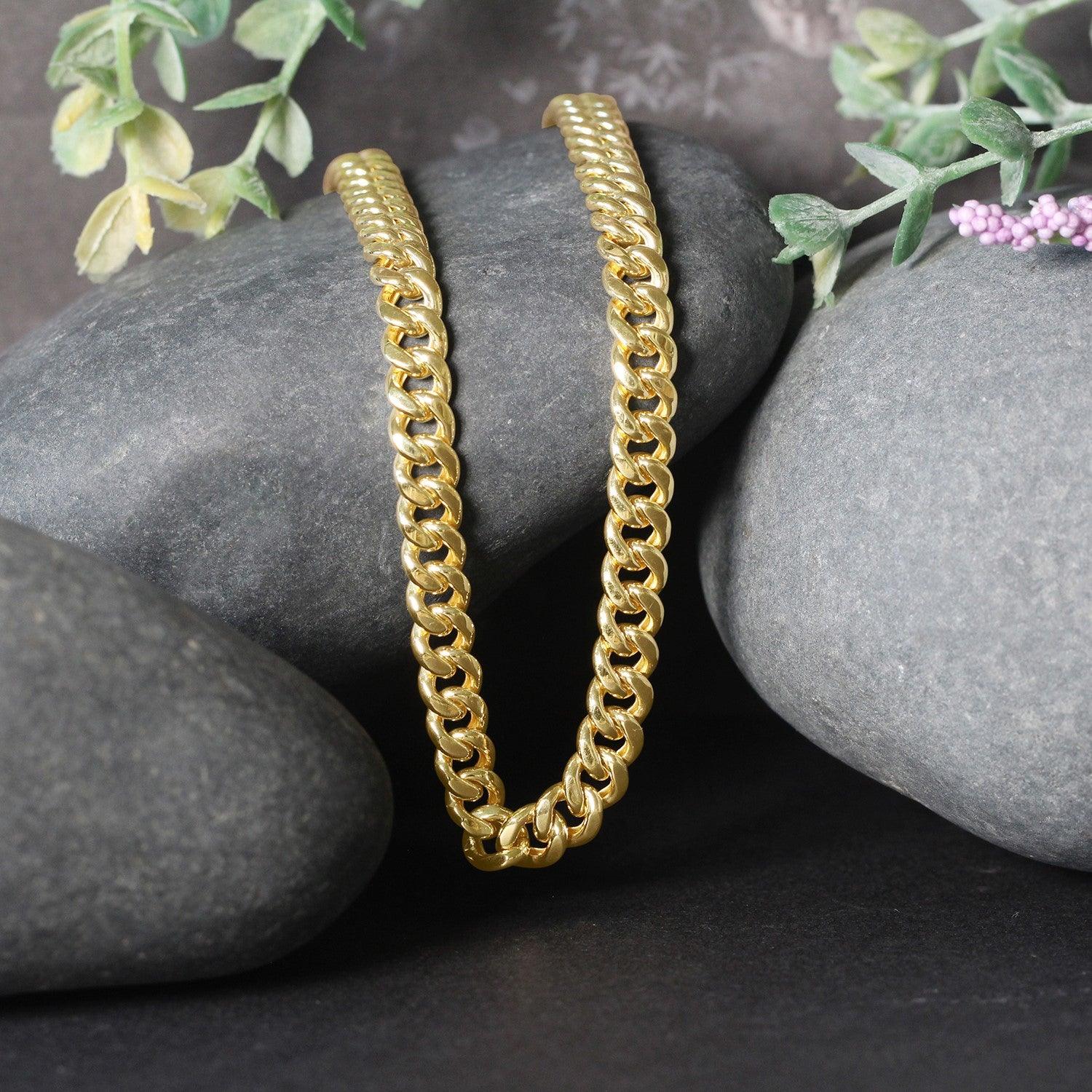 14K Yellow Gold 6.1mm Semi-Solid Miami Cuban Chain - Perfect for Men's Jewelry, Hip Hop Fashion & Luxury Gifts