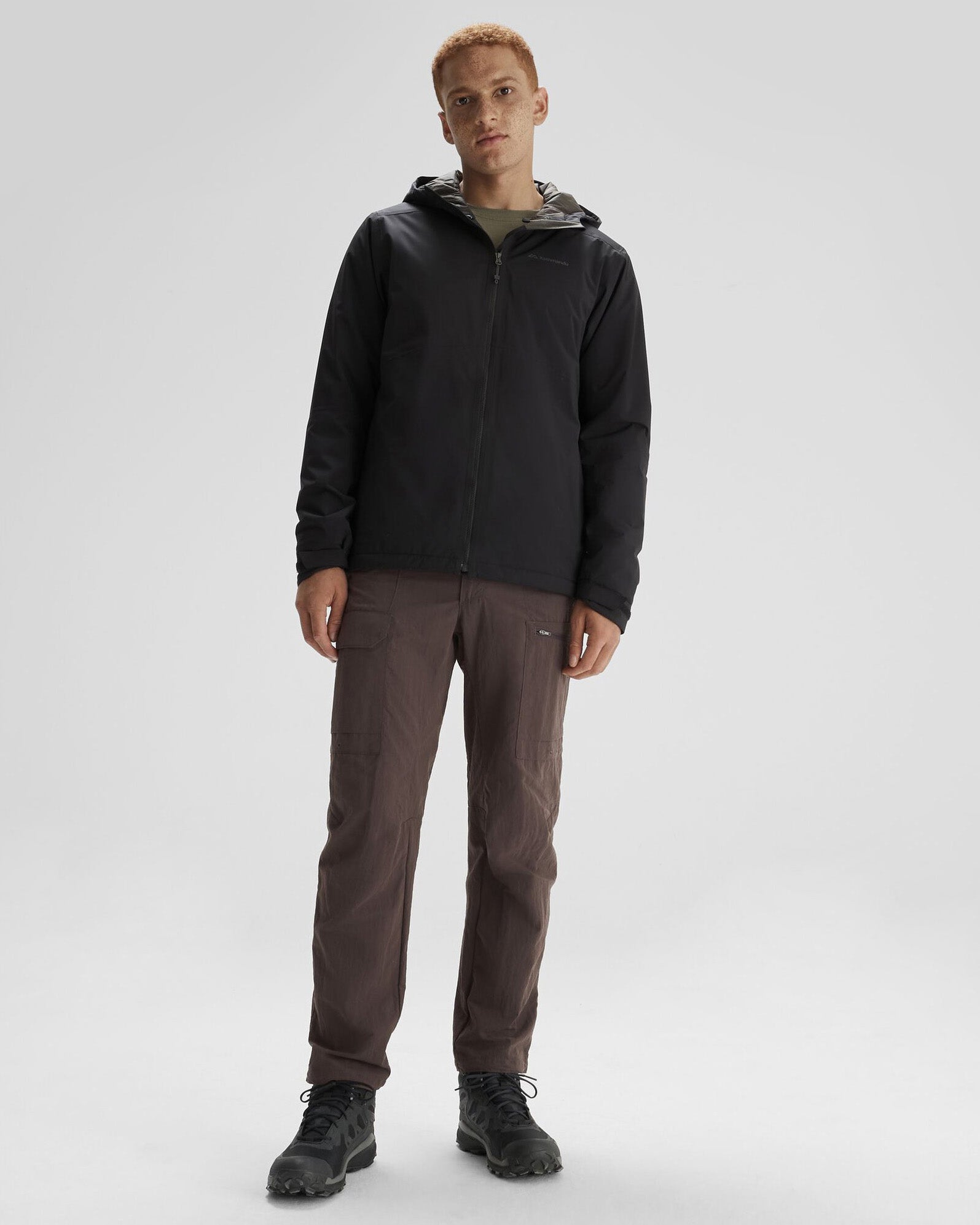 Men's Trailhead 2L Insulated Waterproof Rain Jacket - Black Stingray Color for Hiking, Camping & Outdoor Adventures