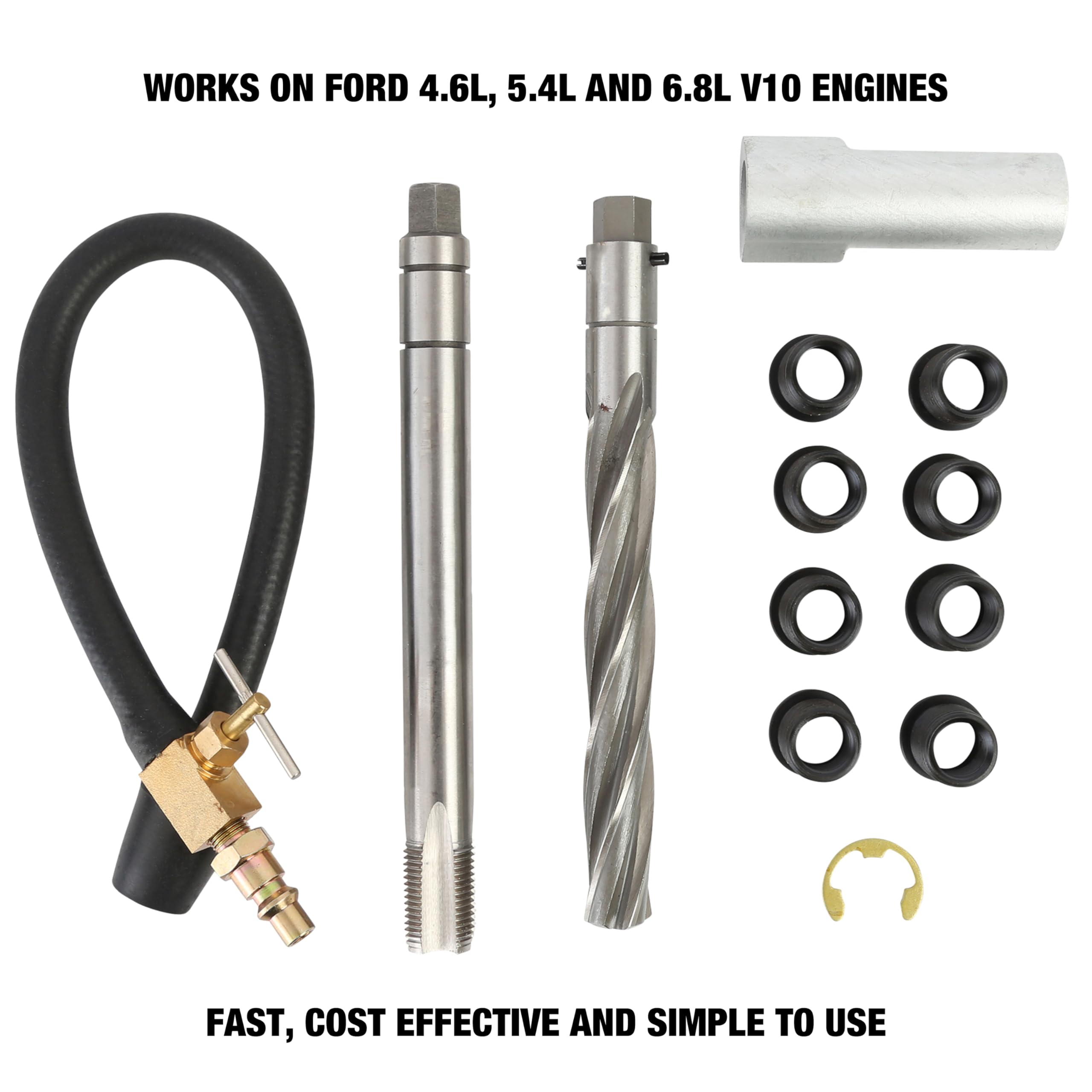 24200 Ford Triton Spark Plug Repair Kit - Complete Spark Plug Removal Tool Set for Ford 4.6L/5.4L/6.8L V8 Engines - Includes Extraction Tools & Installation Kit - Perfect for DIY Mechanics & Professional Auto Repair Shops