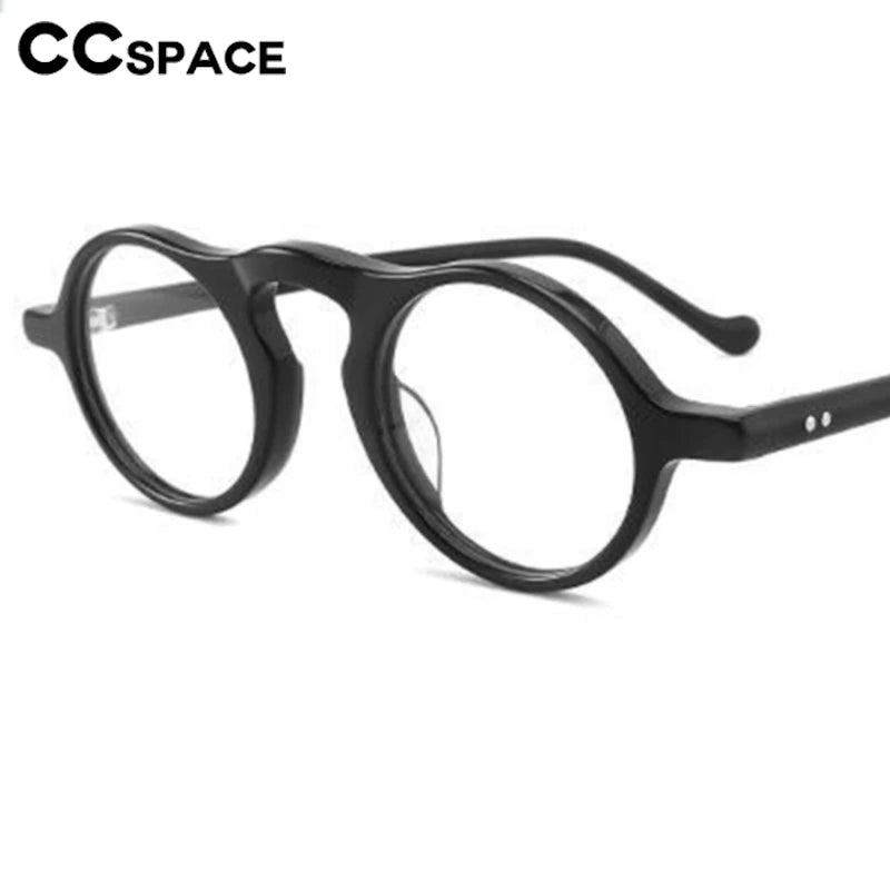 CCspace Unisex Full Rim Oval Acetate Eyeglasses 300316 - Lightweight & Durable Frame for Men & Women - Perfect for Reading, Work, and Everyday Fashion