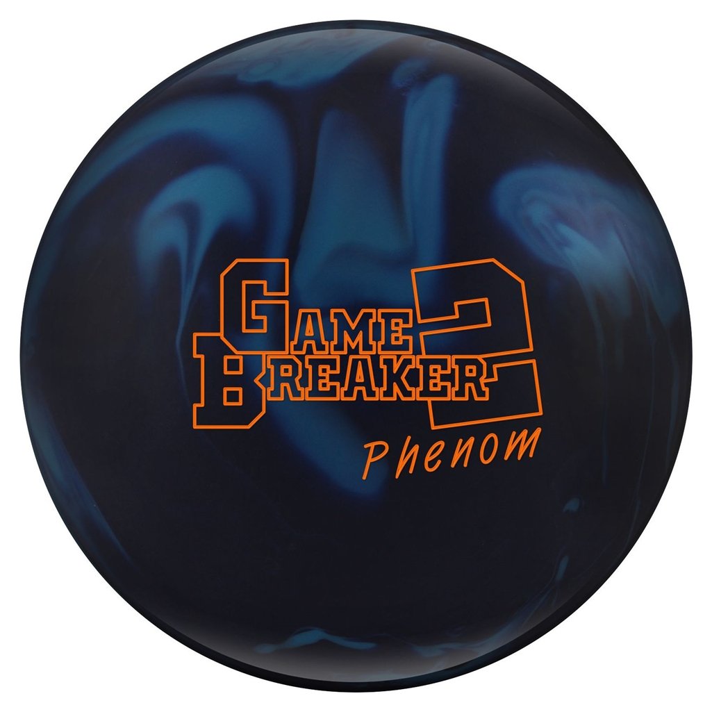 Ebonite Game Breaker 2 Phenom Bowling Ball - 15 lbs High Performance Reactive Resin for Hook & Strike - Dark/Light Blue - Perfect for League Play & Tournament Bowling