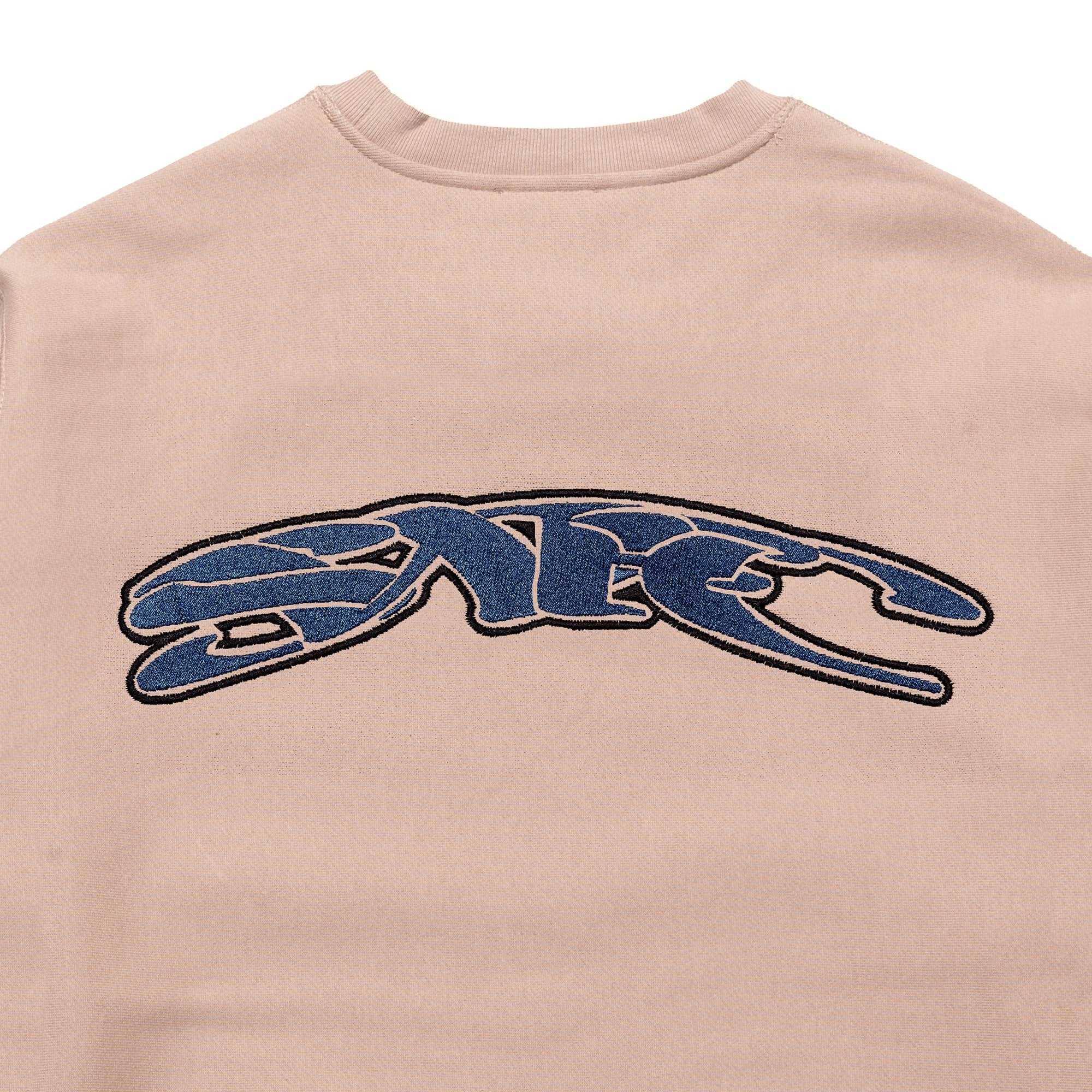 Chrystie NYC x Soho Warriors SWFC Twisted Logo Crewneck Sweatshirt - Light Pink | Streetwear Fashion for Urban Style & Casual Outfits