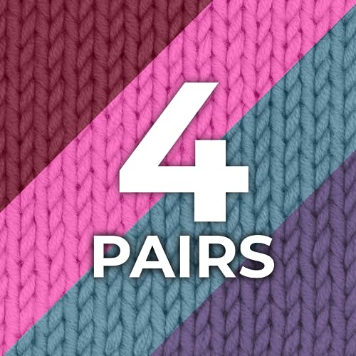 Red/Pink/Teal/Purple - 4 Pairs