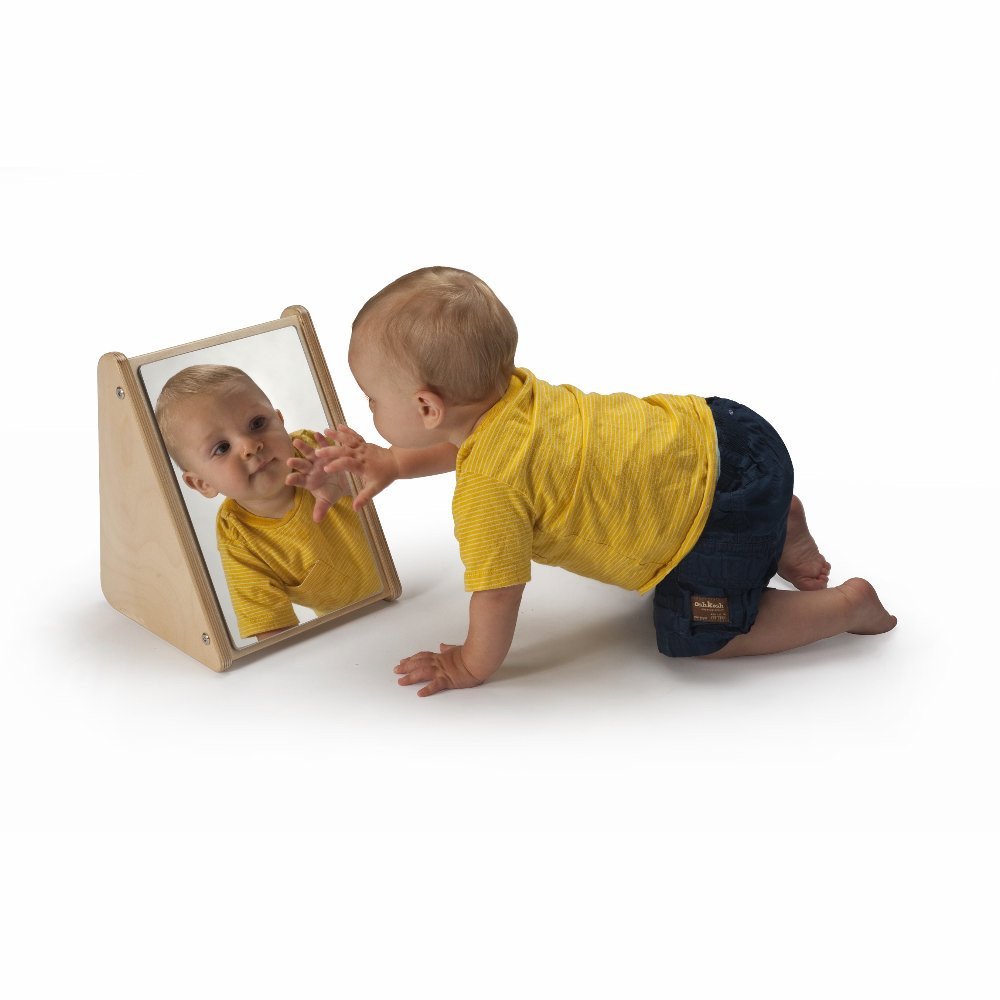 Whitney Bros Infant Mirror Stand - Safe & Durable Baby Activity Mirror for Tummy Time, Playtime, and Early Development - Perfect for Nurseries, Daycares, and Home Use