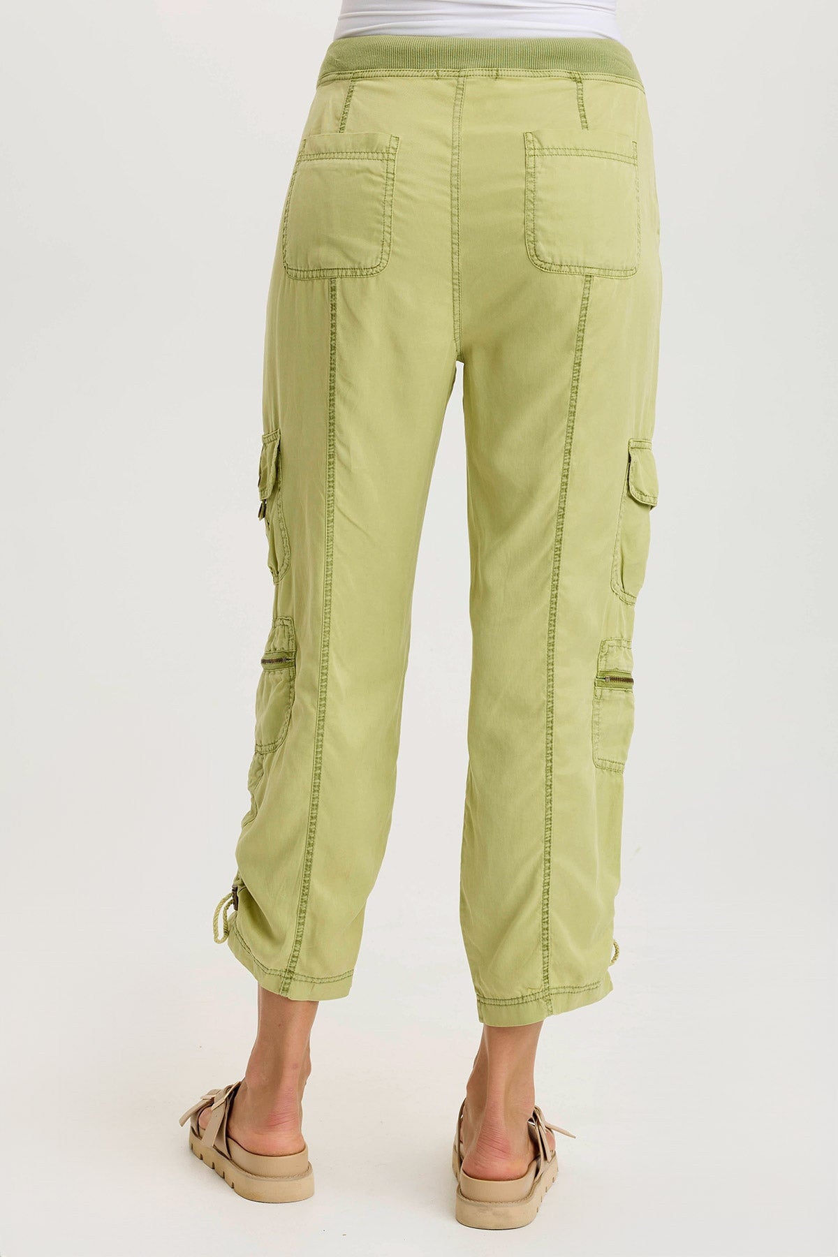 Selmy Twill Corded Cargo Crop Pants for Women - High Waisted Casual Hiking Pants with Pockets - Perfect for Outdoor Adventures, Travel & Everyday Wear