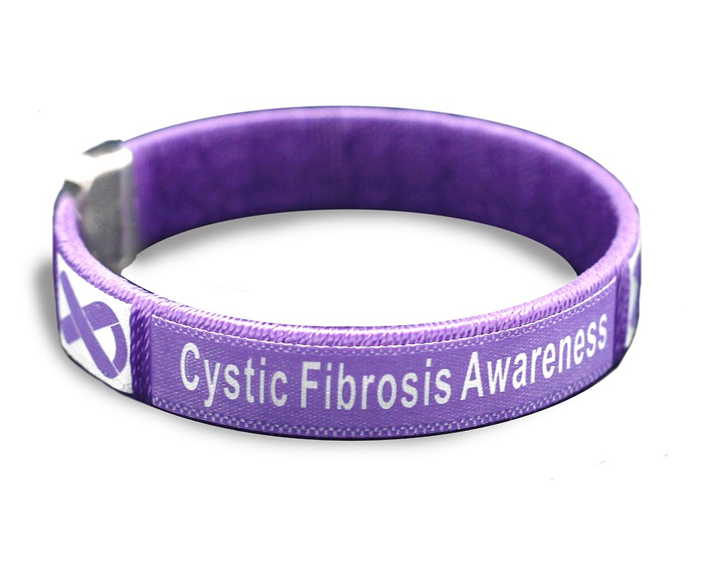 **Cystic Fibrosis Awareness Purple Ribbon Bangle Bracelets – Wholesale Pack for Support Groups & Fundraisers – Show Your Support for CF Awareness**    *(Use Cases: Perfect for charity events, awareness campaigns, team fundraising, and showing solidarity with cystic fibrosis patients and families.)*