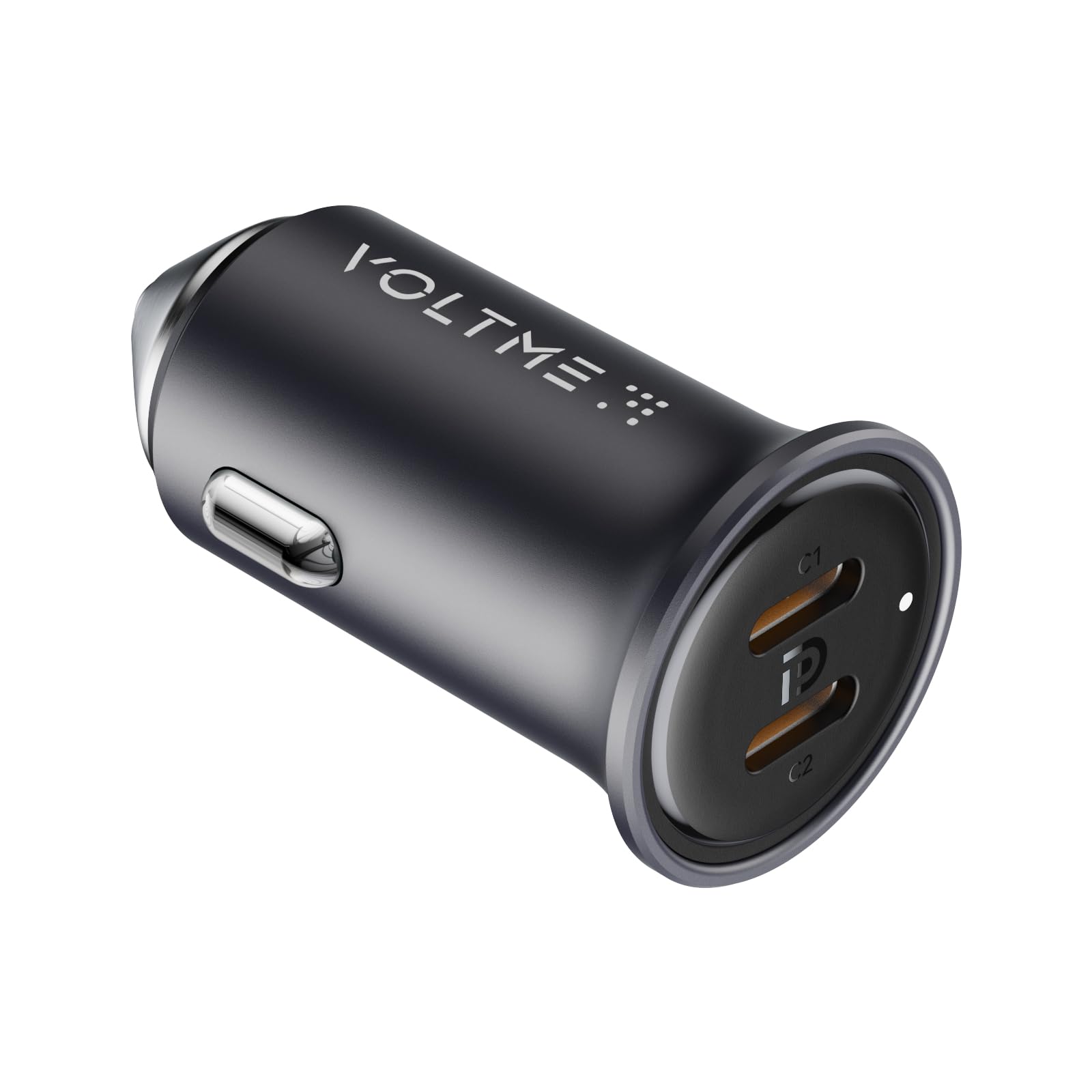 VOLTME 30W PD 3.0 Fast Car Charger - Dual USB C Port Cigarette Lighter Adapter - Compatible with iPhone 16/15 Series, Galaxy S24/23, Pixel & More - Fast Charging for Road Trips & Daily Commute (Blue)
