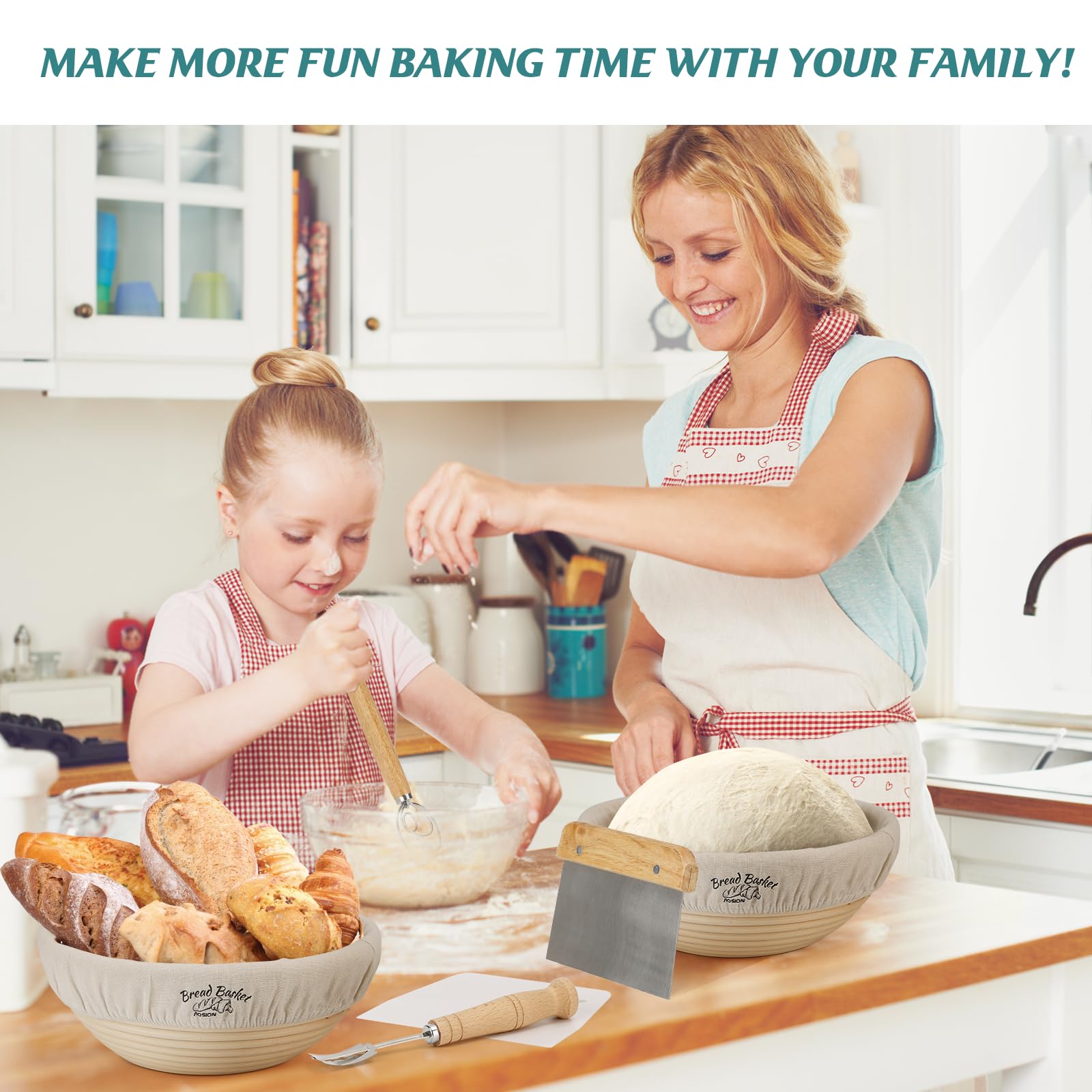 Premium Banneton Bread Proofing Basket Set of 2 - 9