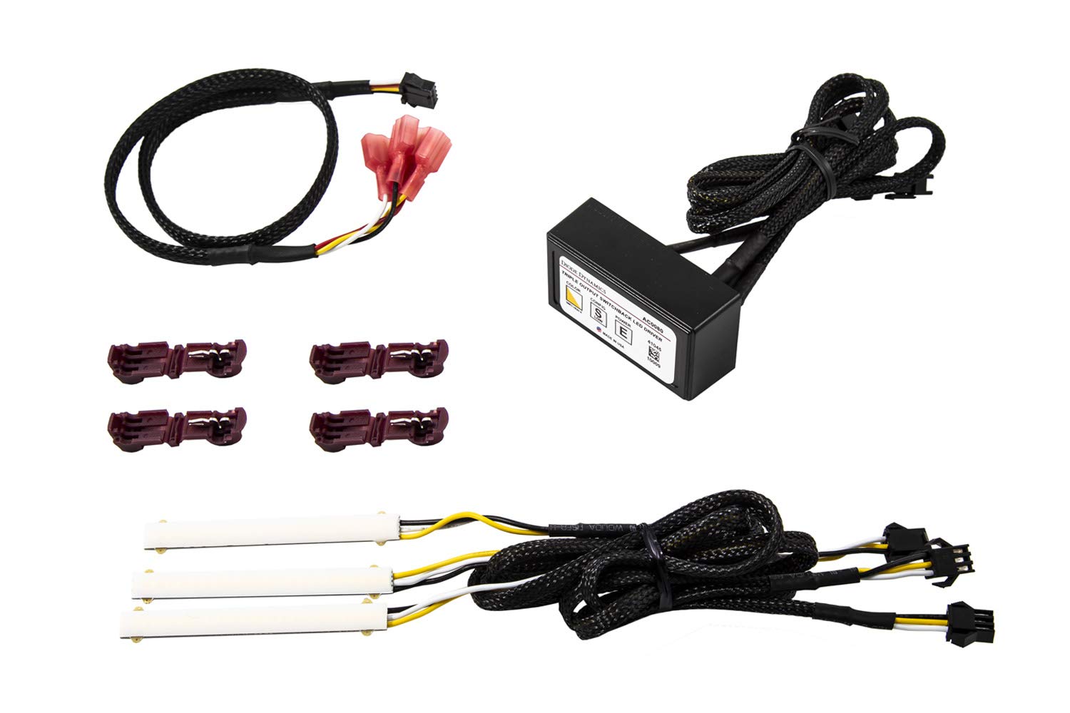 High Density LED Strip Lights - SF Switchback Triple 3 Inch Kit by Diode Dynamics | Perfect for Car Interior Lighting, Home Decoration & DIY Projects