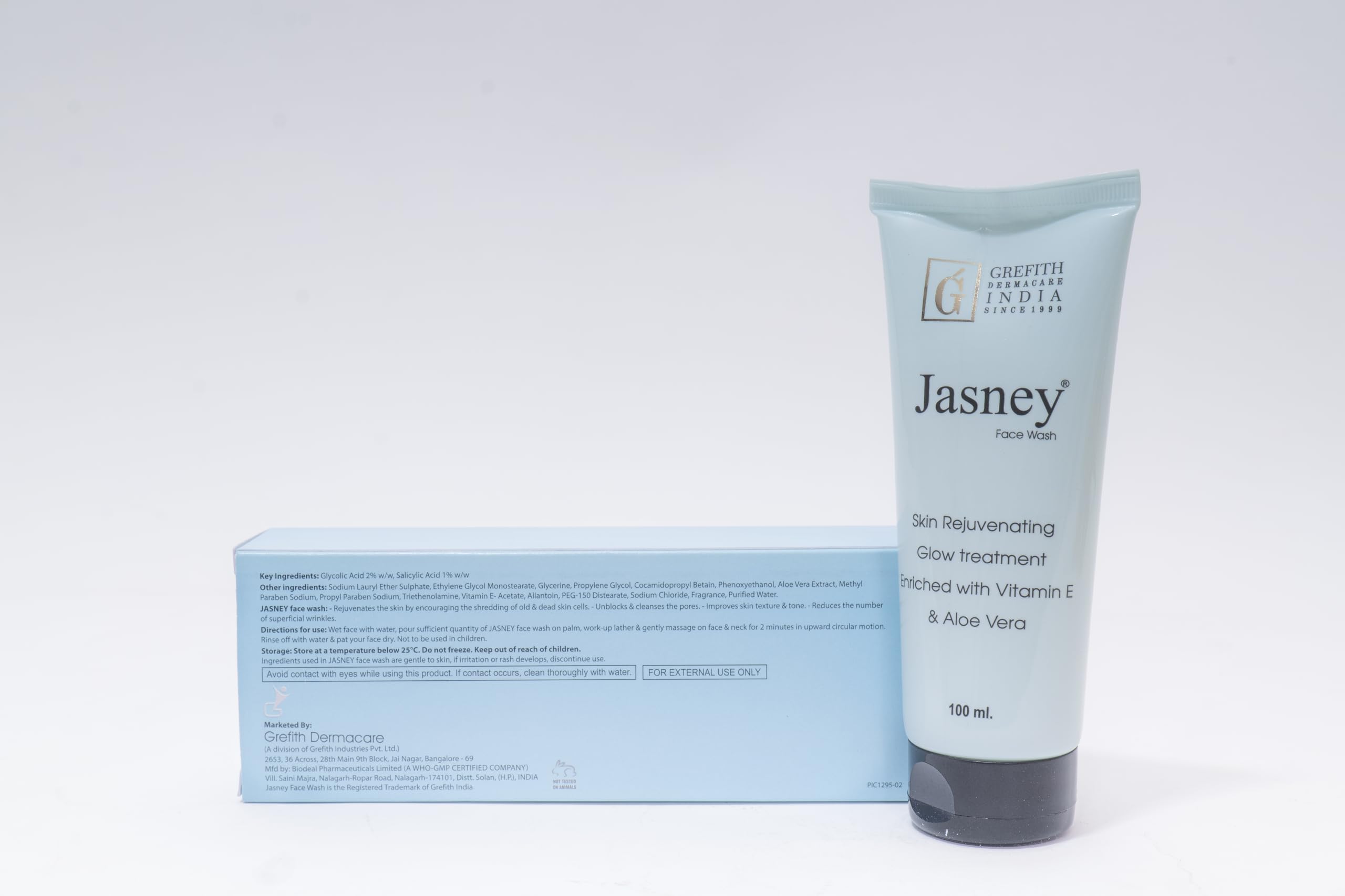 Jasney Unisex Deep Cleansing Face Wash for Dry Skin - 100ml | Gentle Daily Cleanser for Men & Women | Perfect for Morning & Night Skincare Routine
