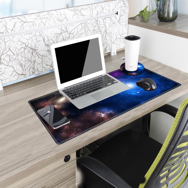 Galaxy XXL Gaming Mouse Pad (24x12 Inches) - Non-Slip Large Desk Mat for Computer, Laptop & Wireless Mouse - Perfect for Office Work, Gaming & Home Office Setup