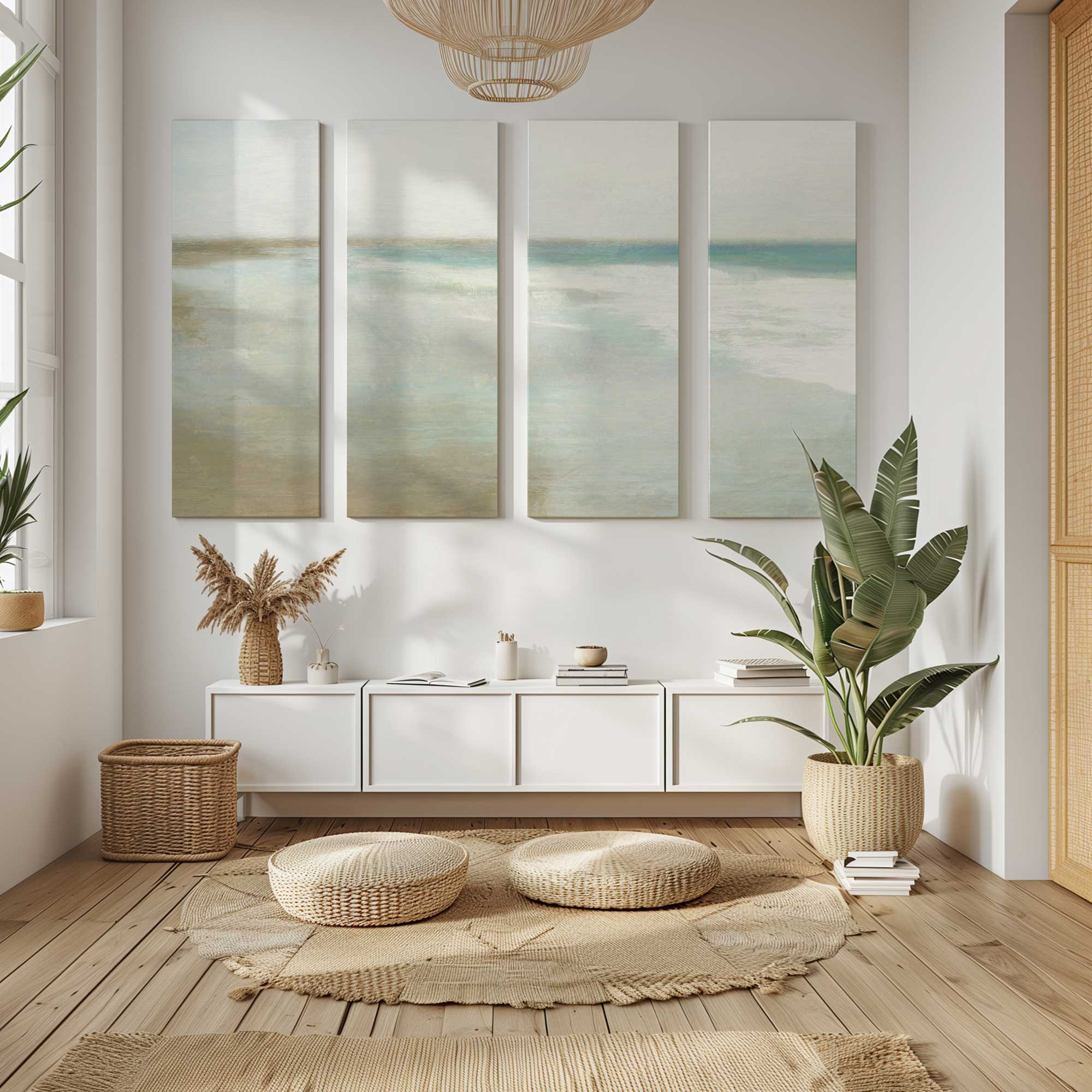 Coastal Paradise Large Canvas Print - Stunning Beach Wall Art for Living Room, Bedroom & Office Decor
