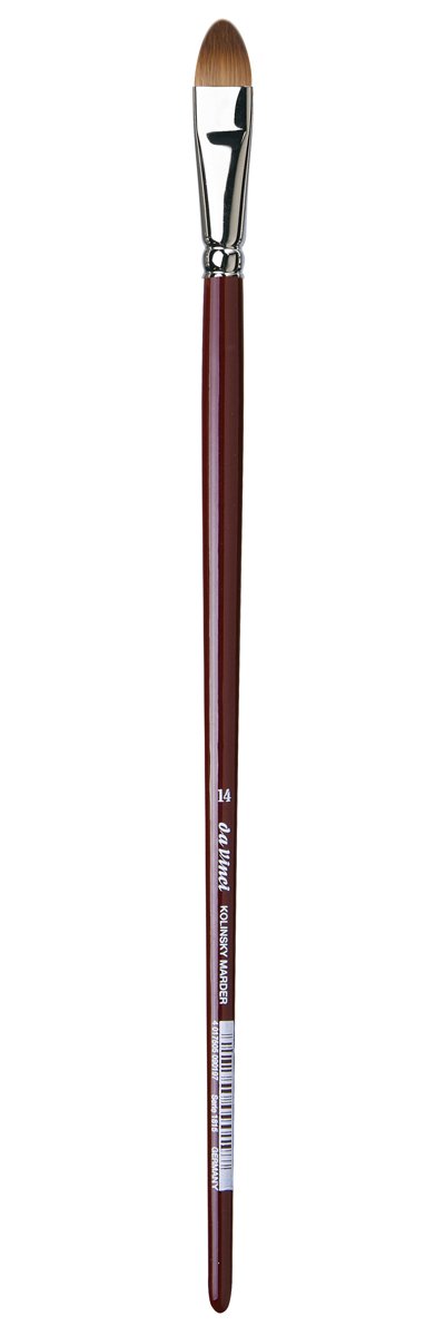 Premium da Vinci Oil & Acrylic Paint Brush 1815 Series - Kolinsky Red Sable Filbert Size 14 - Professional Artist Brush for Oil Painting & Canvas Art - Perfect for Detail Work, Blending & Fine Art Techniques