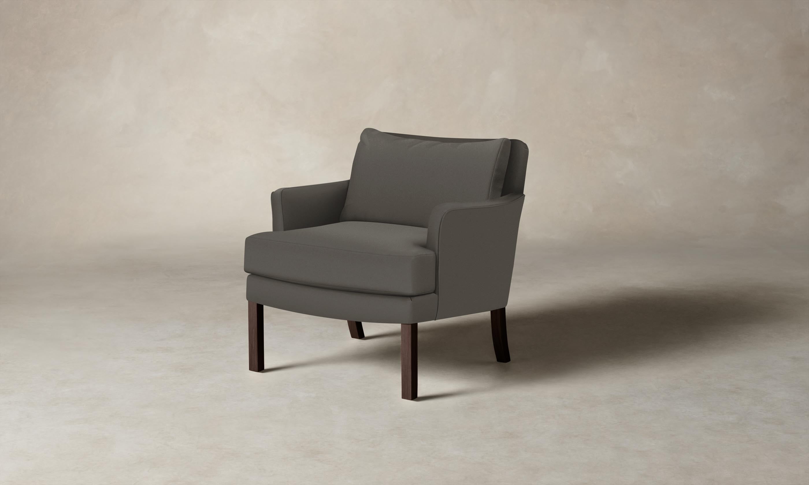 Premium Pebbled Leather Kaye Chair in Ash - Stylish and Comfortable Seating for Home Office, Living Room, or Study