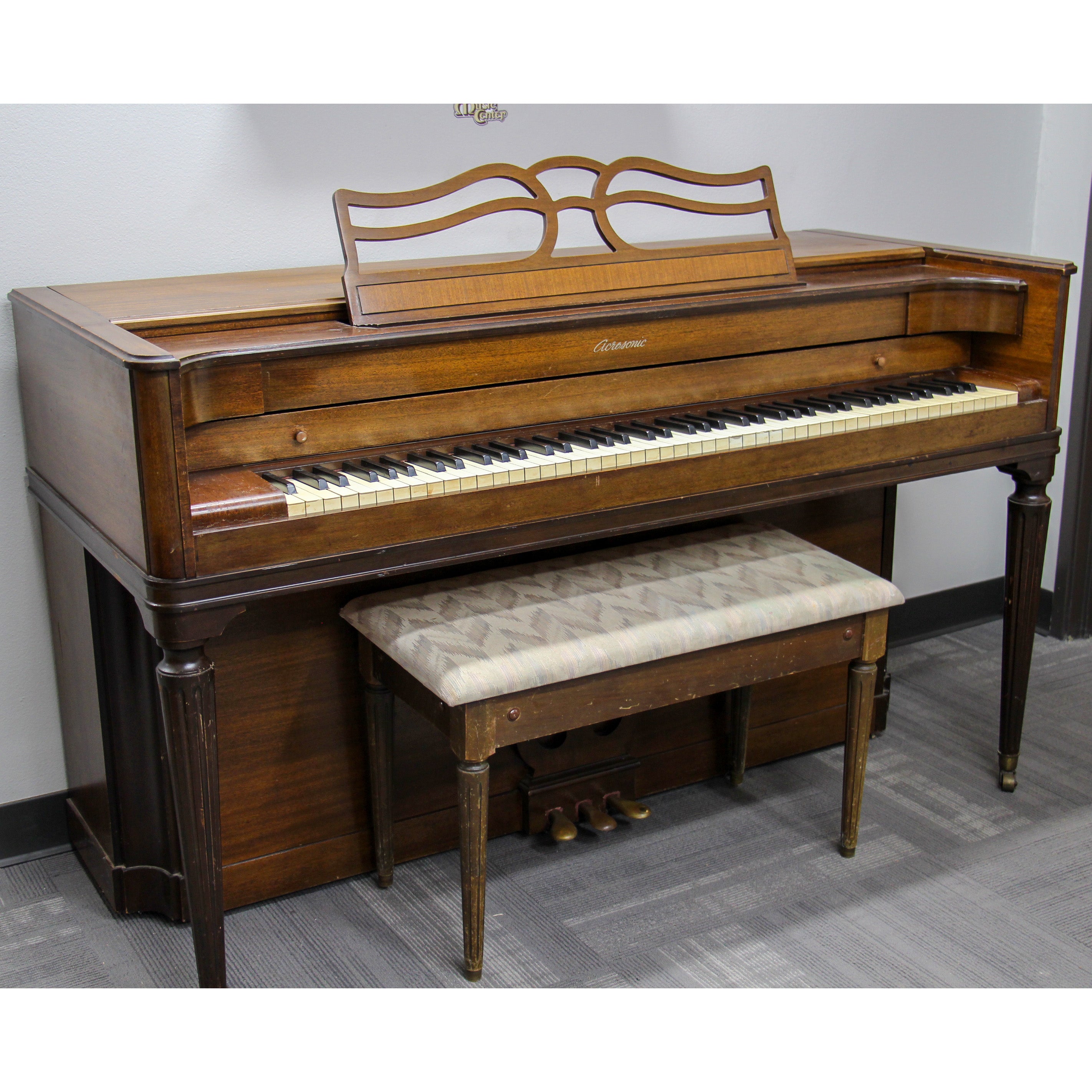 Acrosonic by Baldwin Spinet/Console Piano - Cherry Wood Finish | Perfect for Home, Studio & Music Lessons | Vintage Upright Piano