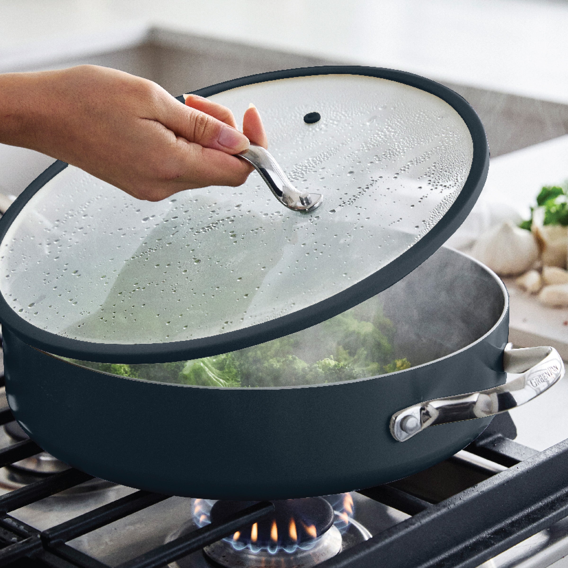 Eras Ceramic Nonstick 11-Piece Cookware Set - Non-Toxic PFOA-Free Pots and Pans Set with Stay-Cool Handles | Perfect for Healthy Cooking, Frying, Boiling & Baking in Modern Kitchens