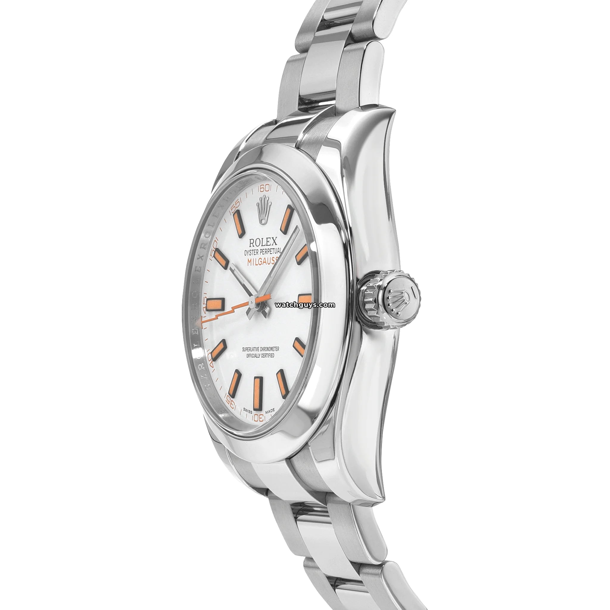 Rolex Milgauss 116400 White Dial Stainless Steel Men's Watch - Luxury Timepiece for Business, Formal & Everyday Wear