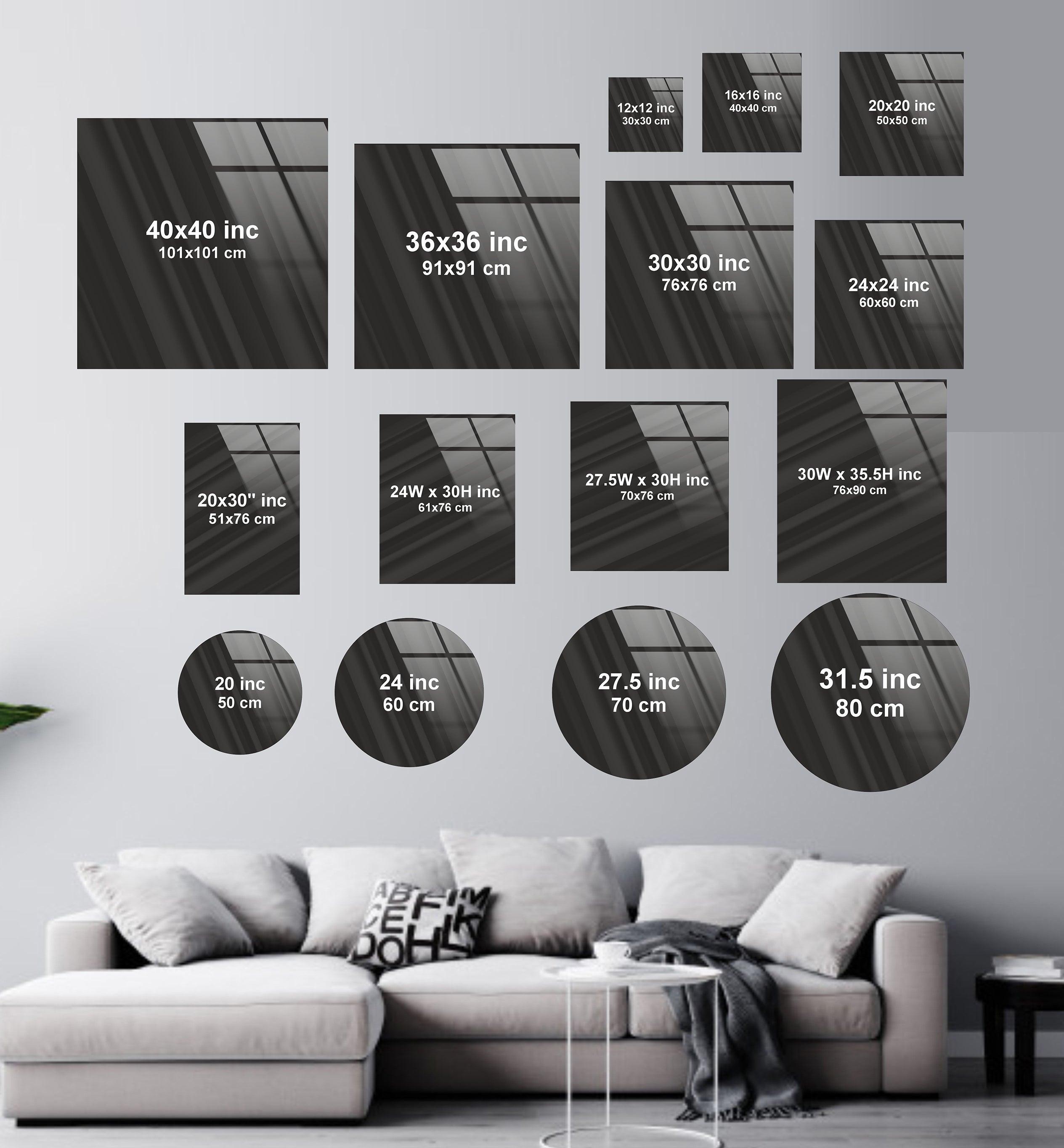Vibrant Line Circles Tempered Glass Wall Art - Modern Abstract Home Decor for Living Room, Bedroom & Office - Shatterproof & Easy to Clean