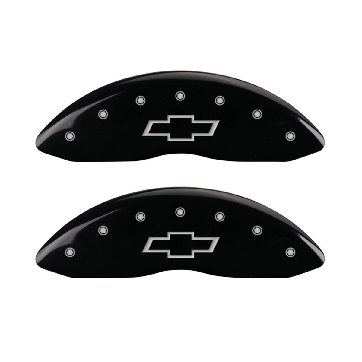 MGP Caliper Covers 14033SBOWBK - Black Bowtie Design Brake Caliper Covers Set of 4 (Front & Rear) for Enhanced Vehicle Appearance | Perfect for Car Enthusiasts & Custom Car Shows