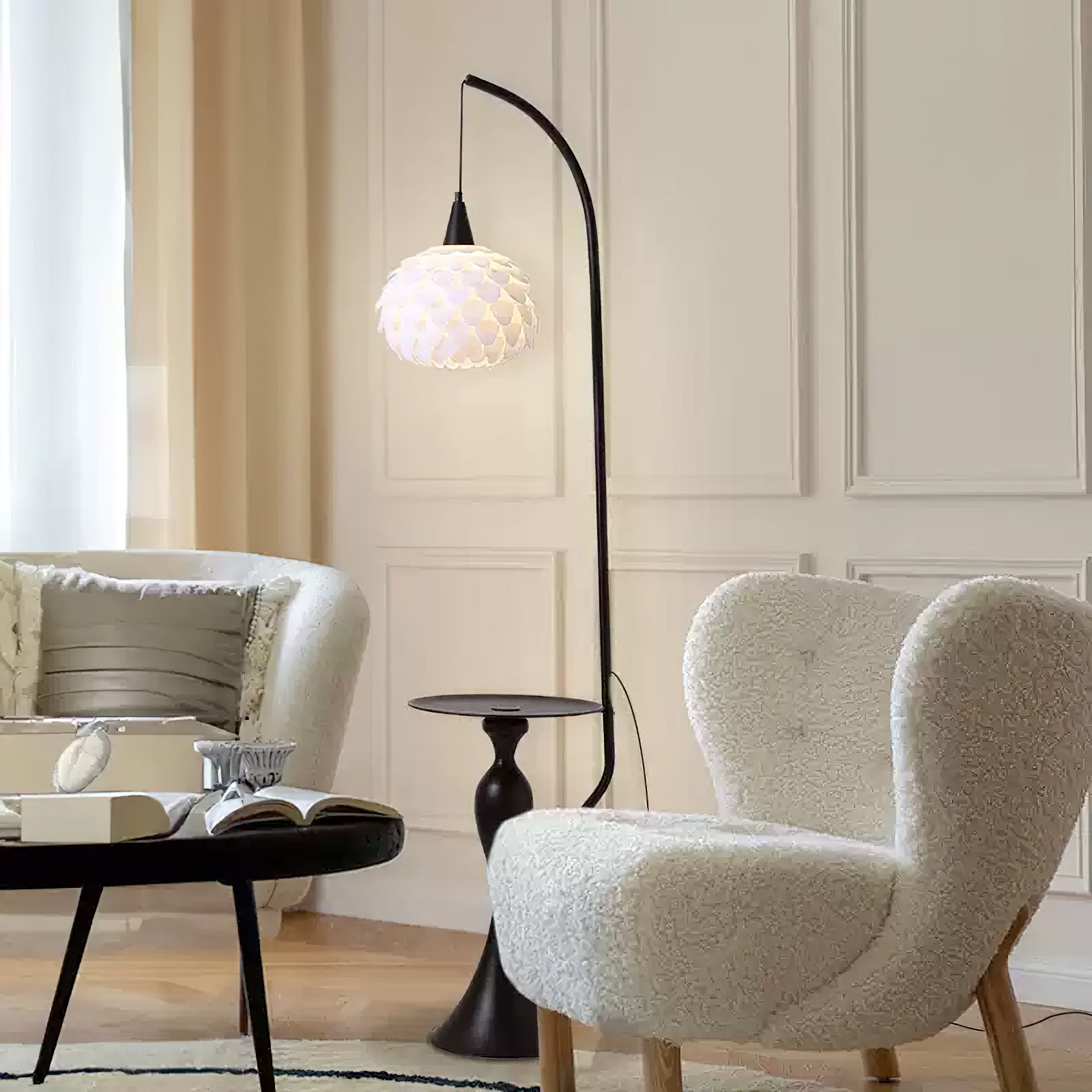 Modern Curvature Floor Lamp - Adjustable Standing Light for Living Room, Bedroom & Office - Elegant Home Decor Lighting with Flexible Design