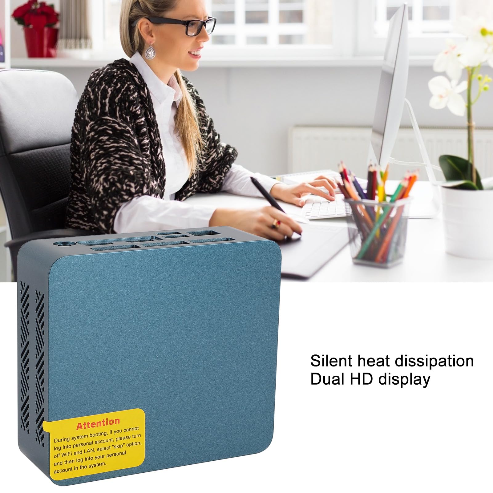 Cuifati Mini PC with Intel Core i3-1215U Processor | 8GB DDR4 RAM 2666MHz | WiFi 6E & Bluetooth 5.2 | Compact Desktop Computer with USB 3.2, USB-C, HDMI | PCIe 4.0 NVMe Support | Windows 11 Pro | UK Plug | Perfect for Home Office, Gaming & Streaming