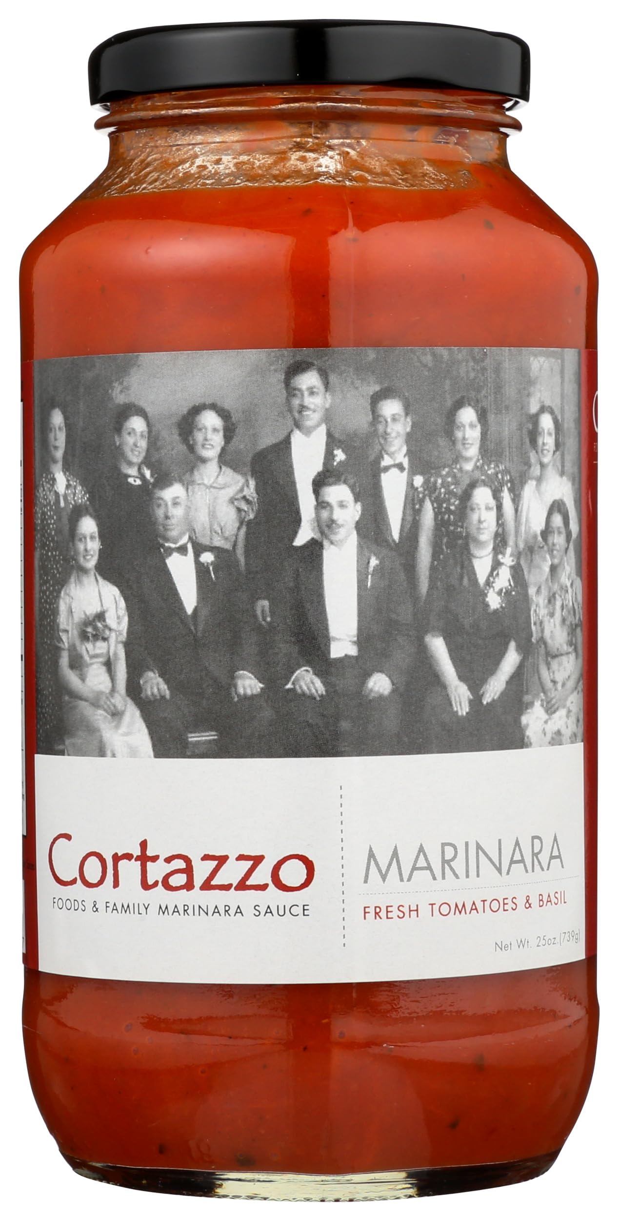 CORTAZZO FOODS Marinara Pasta Sauce - 25 oz (1.47 lb) Premium Italian Tomato Sauce for Spaghetti, Pizza & Pasta Dishes - Gluten Free, Non-GMO, No Preservatives - Perfect for Home Cooking & Italian Recipes