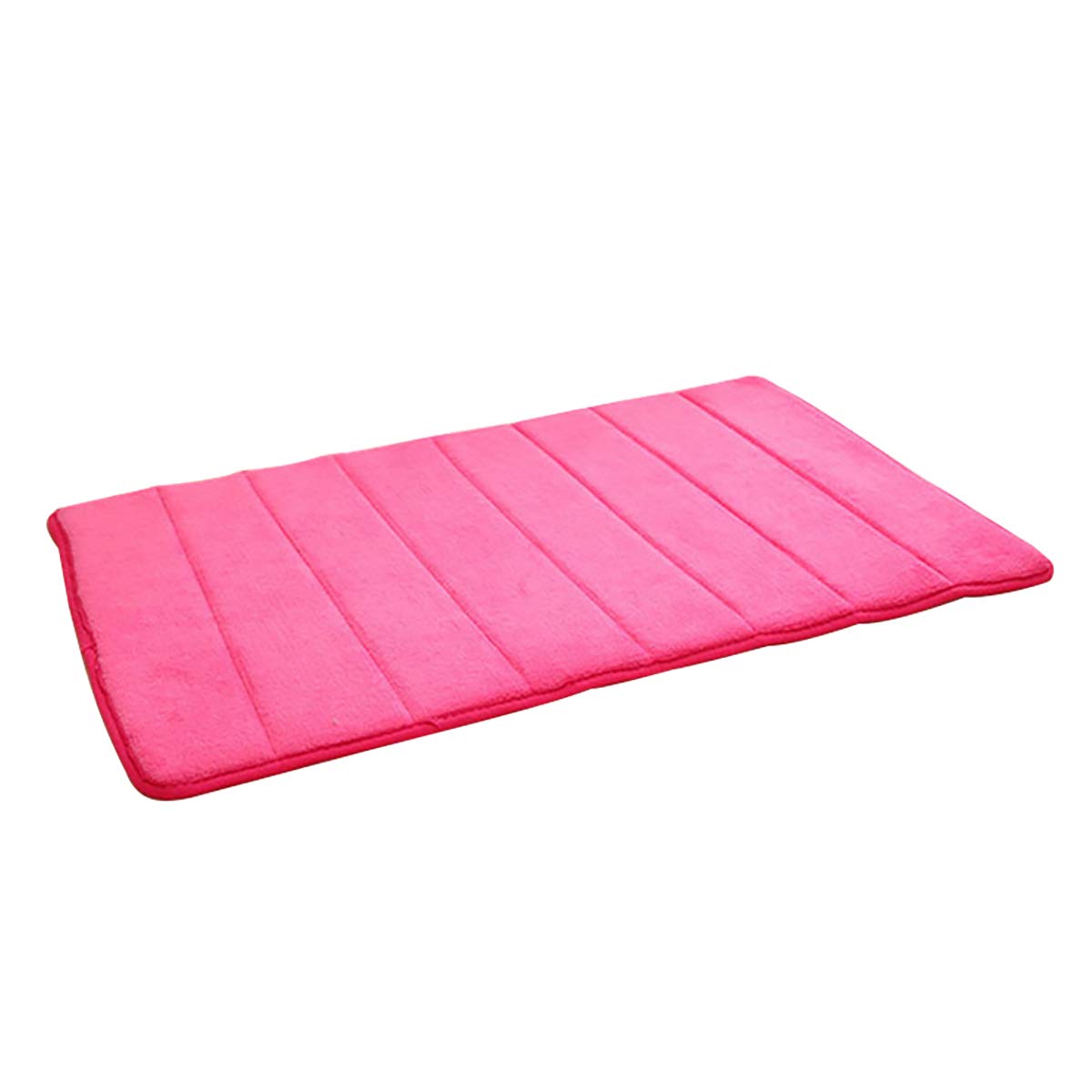Non-Slip Bath Mat with Memory Foam - Soft Coral Fleece Bathroom Rug for Shower, Toilet & Kitchen Floor - Water Absorbent Home Decor for Safety & Comfort