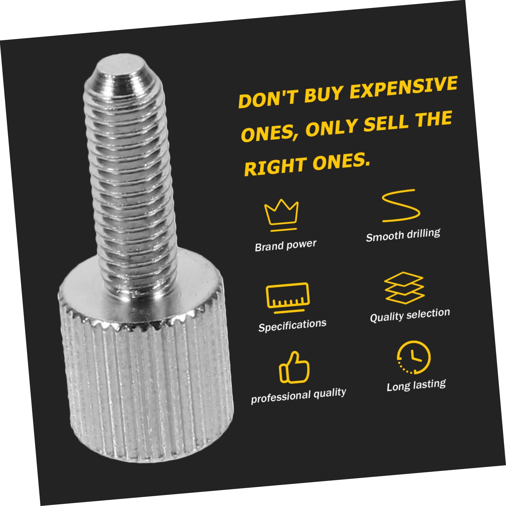 Mikikit 20pcs M5 Knurled Thumb Screws for Computer Case - Nickel-Plated Hand Screws for PC Cover, Motherboard, and Hardware Assembly - Perfect for DIY PC Builds and Computer Upgrades