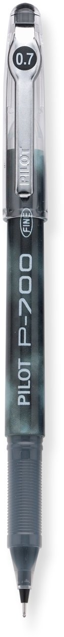PILOT Precise P-700 Fine Point 0.7mm Gel Ink Rollerball Pens - 12 Pack Black Marbled Barrel for Office, School & Note Taking