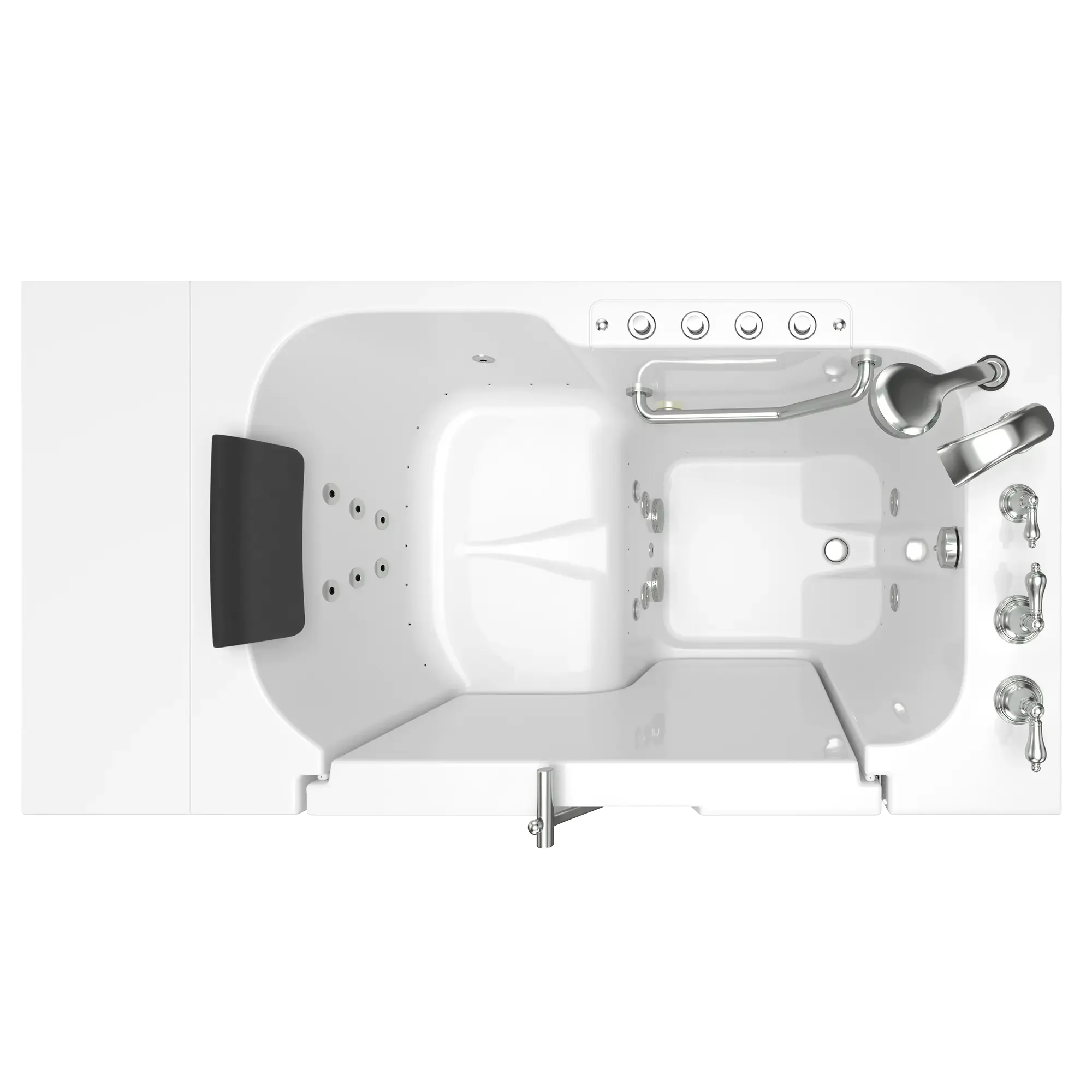 Premium 32 x 52 Inch Gelcoat Walk-In Bathtub with Air Spa & Whirlpool Systems - Right Hand Drain & Faucet - Ideal for Elderly & Mobility Support, Relaxing Hydrotherapy at Home