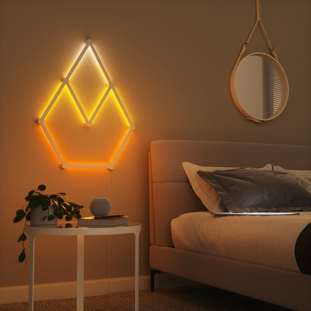 Nanoleaf Lines 60 Degrees Smart LED Light Kit (9 Panels) - Modern Home Lighting for Living Room, Bedroom & Gaming Setup