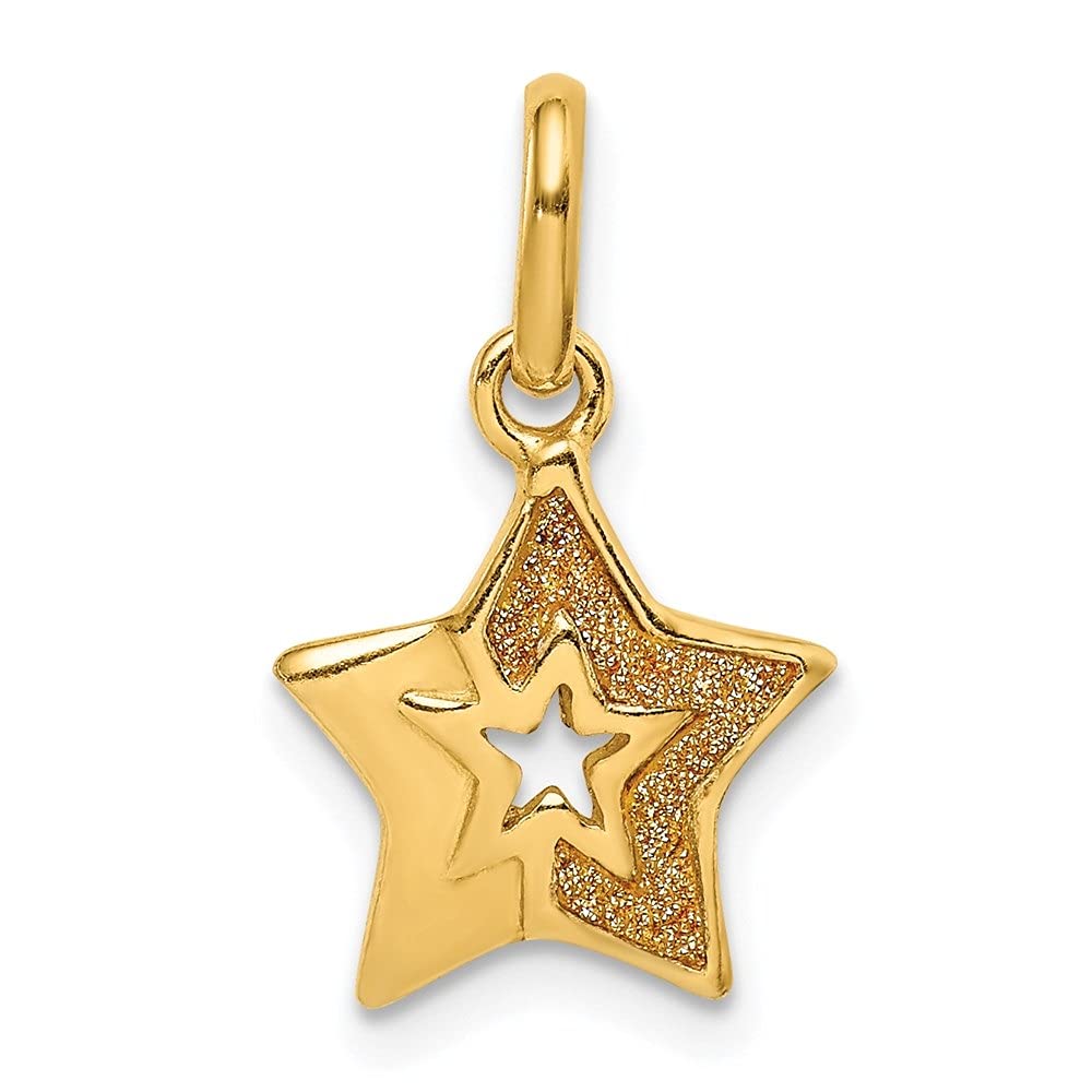 Auriga Fine Jewelry 925 Sterling Silver Gold Plated Glitter Star Pendant Necklace for Women - Elegant Gift for Birthday, Anniversary & Valentine's Day