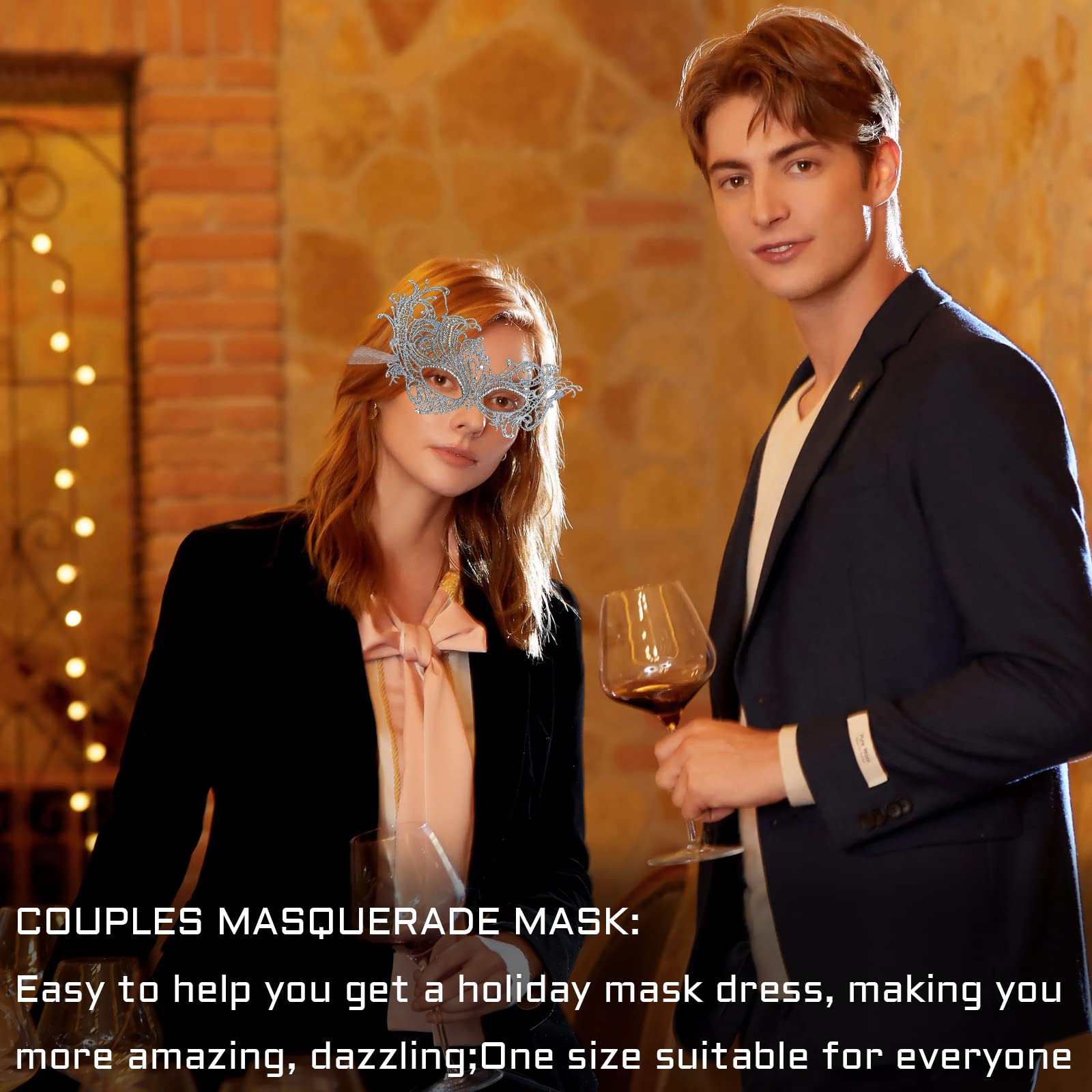 Lace Masquerade Mask for Women - Venetian Party & Halloween Costume