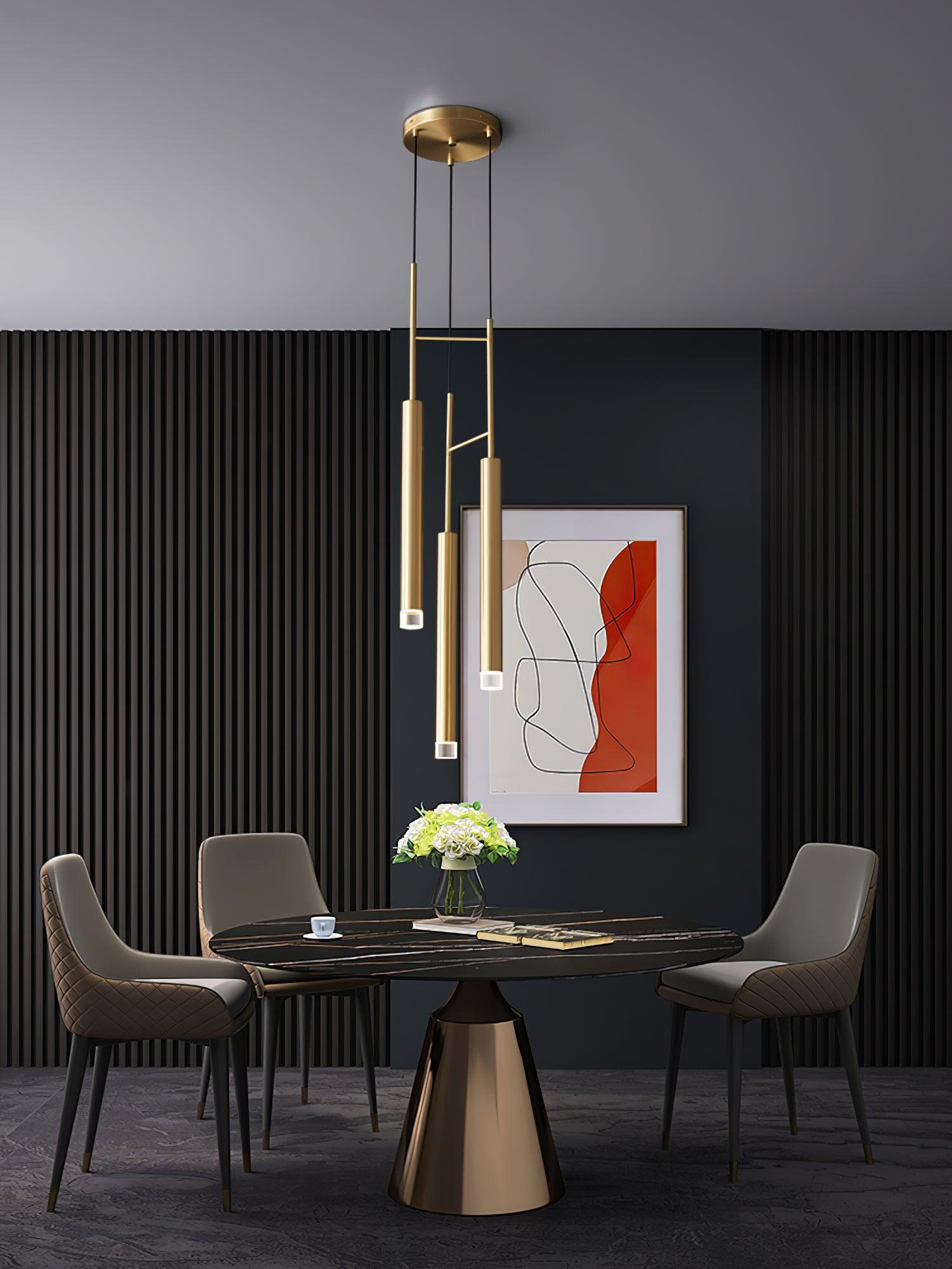 Elegant Hanging Pendant Lamp with LED Candle Lights - Perfect for Bedroom, Living Room, and Dining Room Decor