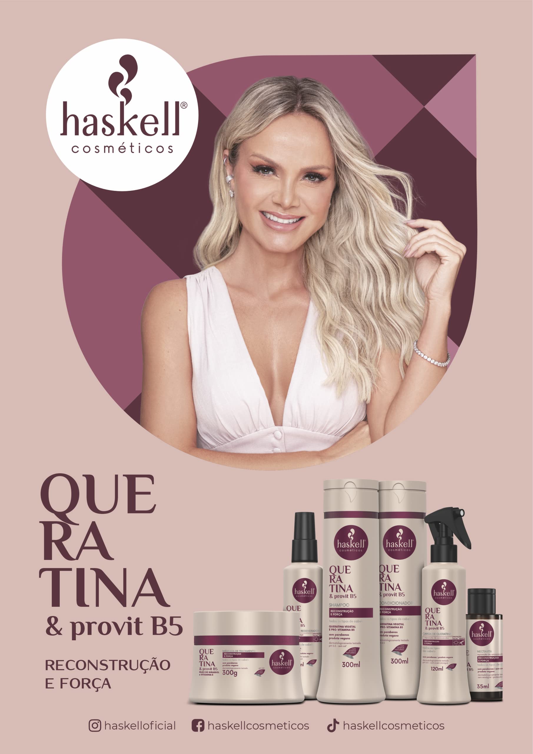Haskell Keratin Collection Conditioner 500ml (16.9 Fl Oz) - Deep Hydrating & Repairing Hair Treatment for Damaged Hair - Perfect for Salon-Quality Smoothing at Home