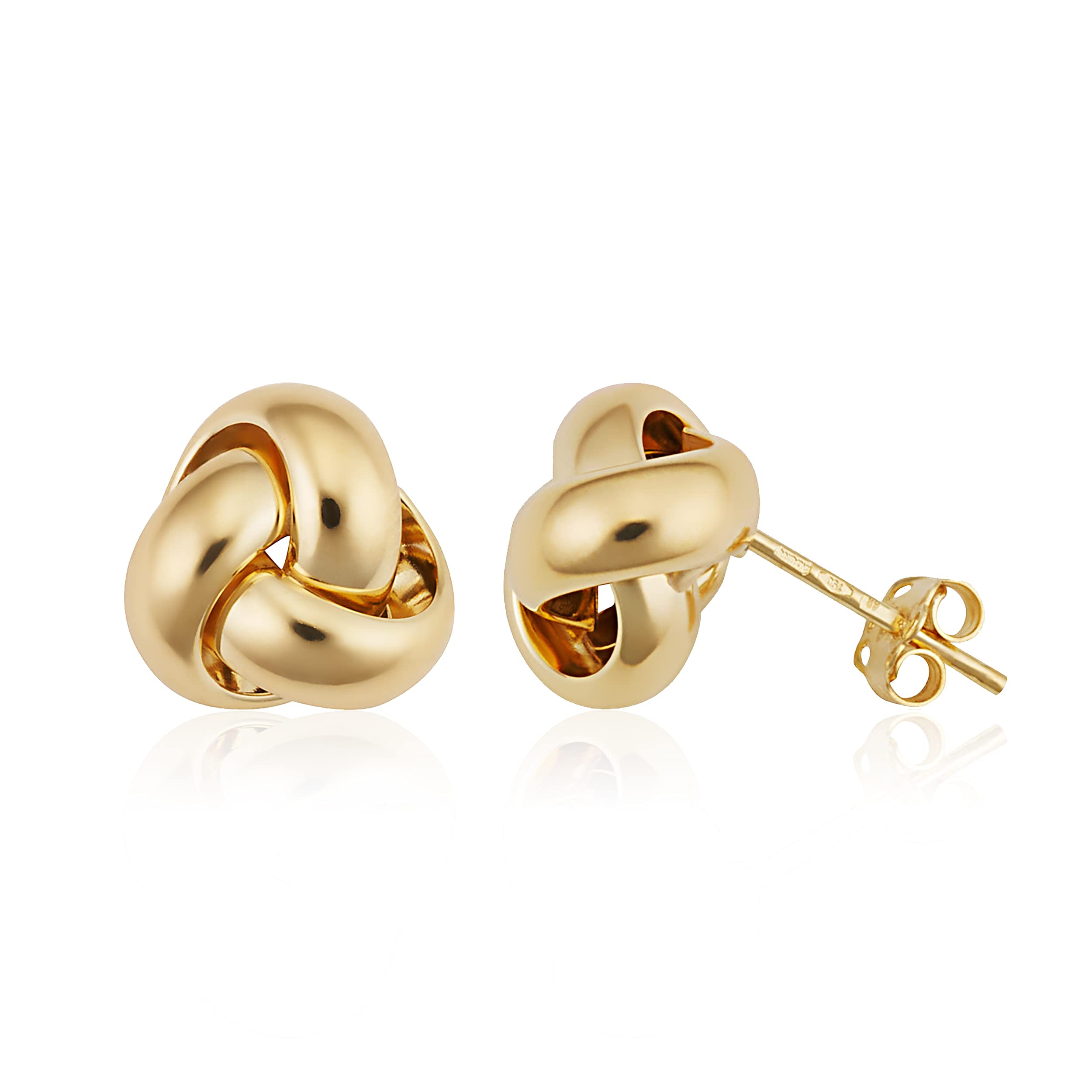 18K Yellow Gold Love Knot Stud Earrings for Women - Minimalist Elegant Jewelry Gift for Anniversary, Valentine's Day & Everyday Wear