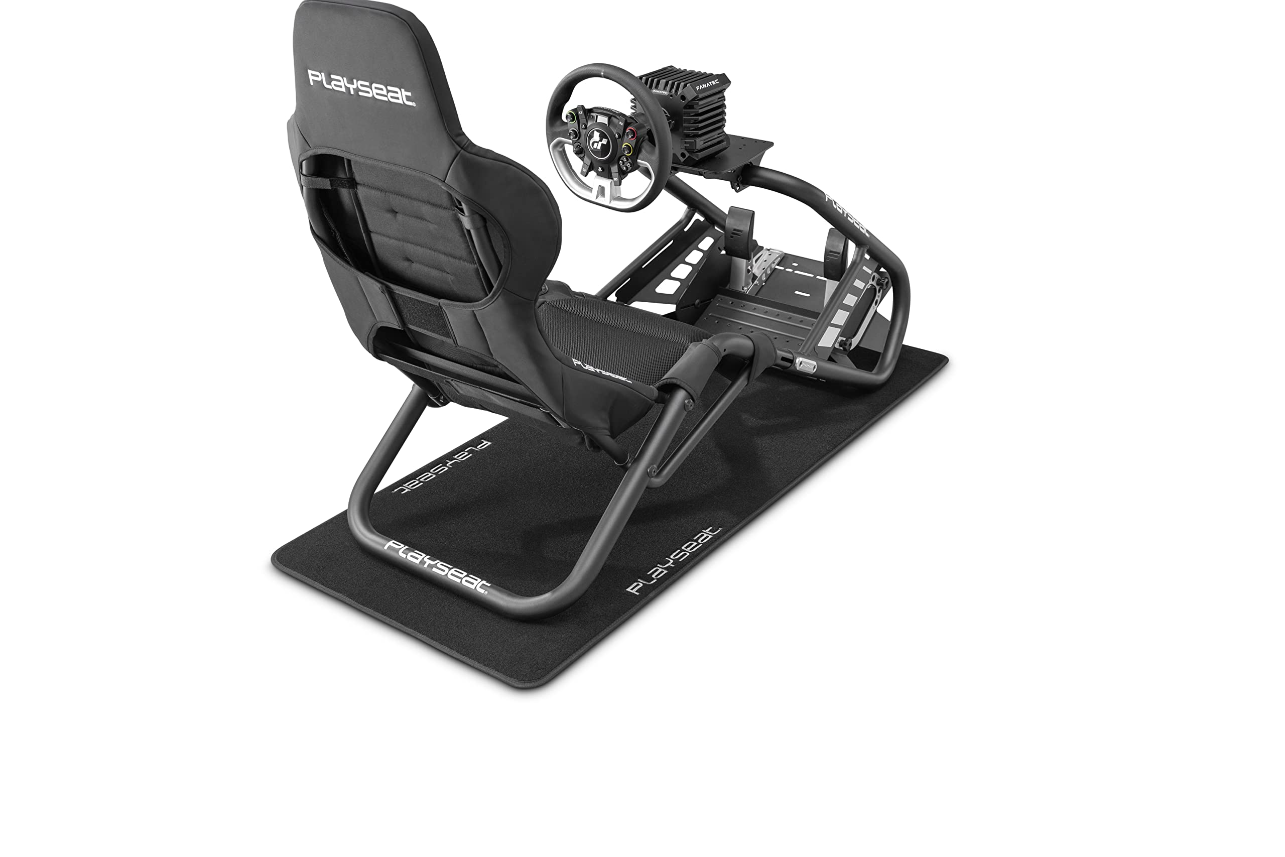 Playseat® XL Floor Mat for Racing Simulator - Non-Slip Gaming Chair Mat with Waterproof Surface, Perfect for Playseat Challenge & Evolution (Black) - Ideal for Home Racing Setup & Esports Gaming