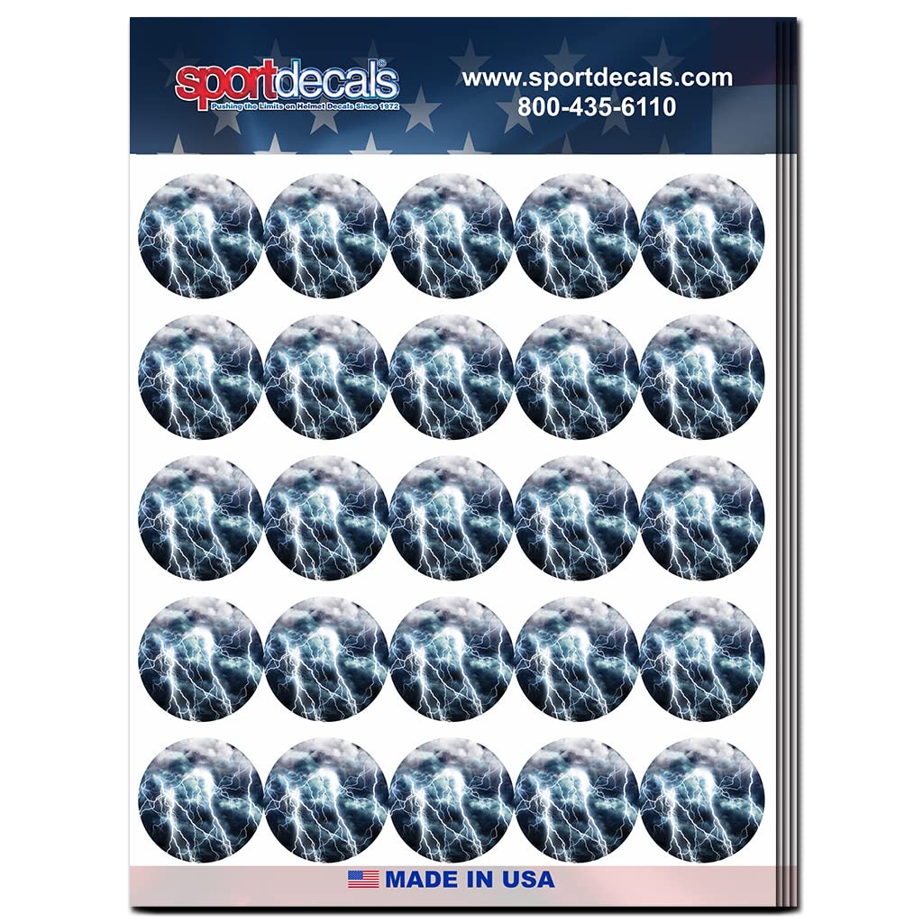 Sportdecals Lightning 3/4 Inch Award Decals - Premium Sports Stickers for Trophies, Medals & Team Recognition