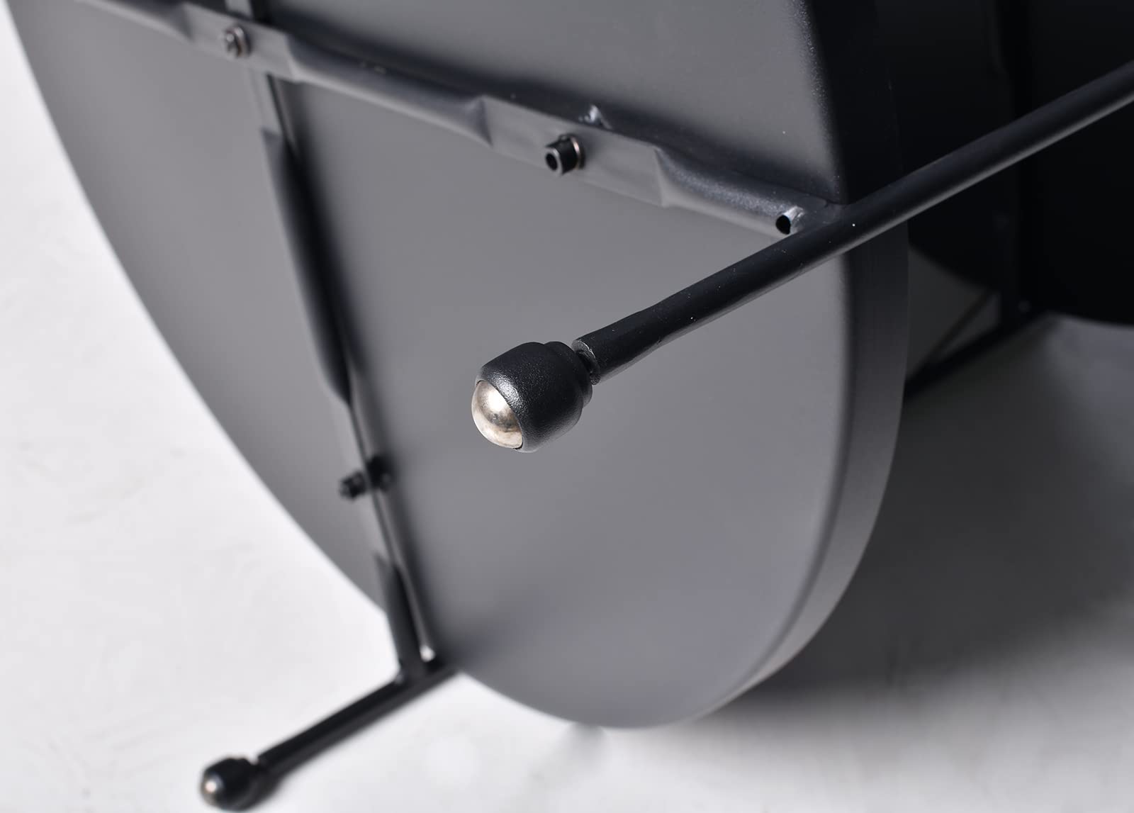 Modern Black Metal End Table - 27.6 Inch Round Side Table for Living Room, Bedroom & Patio - Industrial Style 2-Tier Storage Shelf Coffee Table - Perfect for Small Spaces, Nightstand & Outdoor Furniture