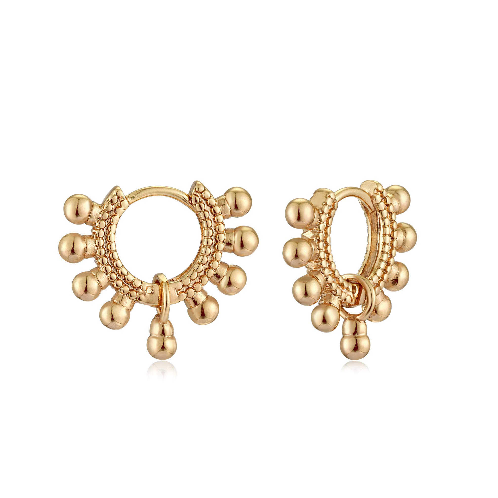VACRONA 14k Gold Plated Heart Huggie Hoop Earrings for Women - Small Dainty Hoops for Everyday Wear, Gifts, Date Night & Special Occasions