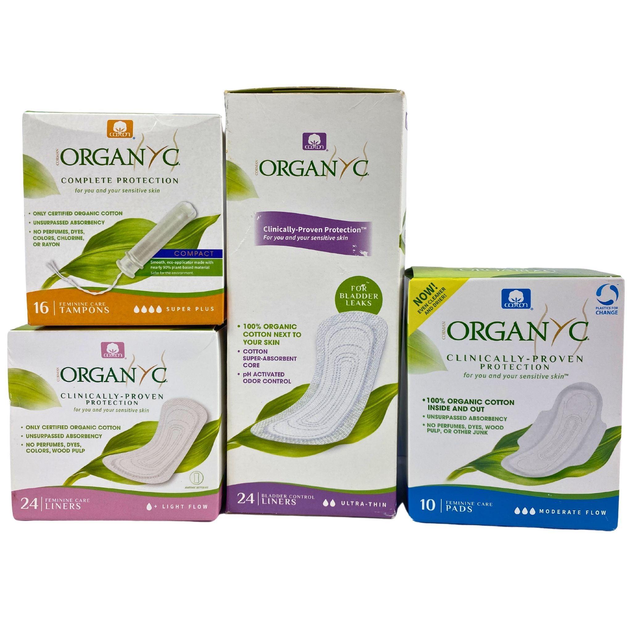 Organic Cotton Feminine Care Kit - 50 Pcs Assorted Tampons & Pads for Women | Hypoallergenic, Chemical-Free Period Protection | Perfect for Travel, Gym & Daily Use