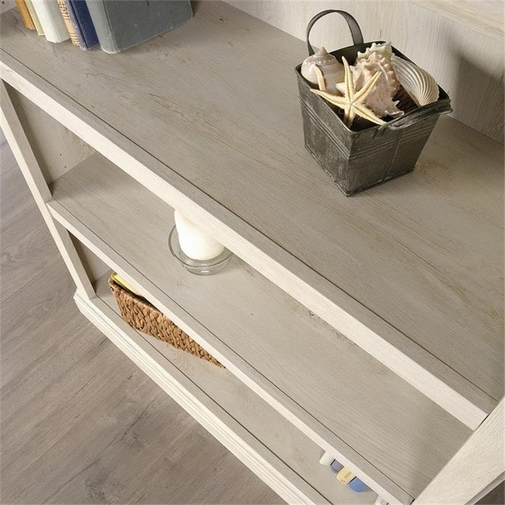 Pemberly Row 3 Shelf Bookcase in Chalked Chestnut - Stylish Wooden Bookshelf for Living Room, Bedroom & Office Storage