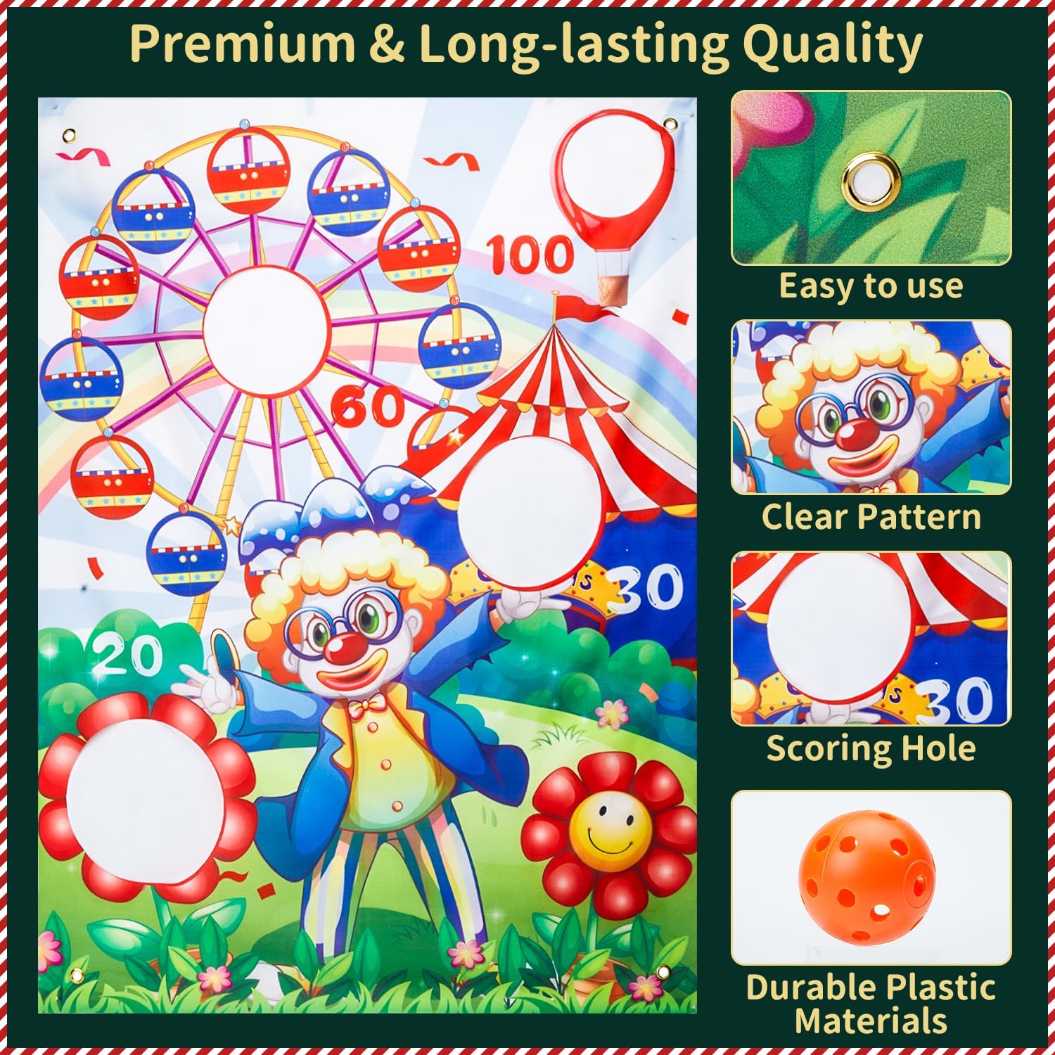 33PCS 5-in-1 LED Carnival Outdoor Games Set for Kids Ages 4-12 - Bean Bag Toss, Ring Toss & LED Cones - Fun Family Backyard Games for Birthday Parties, Picnics & Summer Outdoor Activities