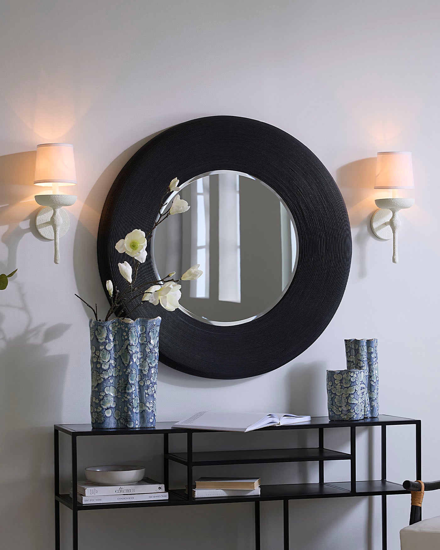 Concord White Wall Sconce Light Fixture - Elegant Indoor Lighting for Living Room, Bedroom, or Hallway