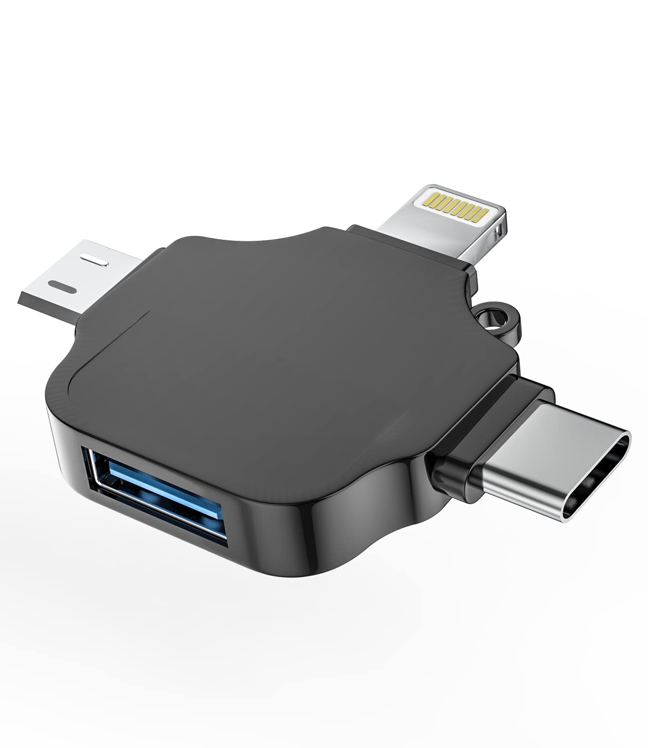 Lightning to USB Female Adapter for iPhone 15 Pro Max/Plus & iPad - OTG Cable Compatible with Micro USB/Type C/Thunderbolt 3 - Connect Flash Drives, Mouse, Keyboard to Mobile Devices - Perfect for Data Transfer & Mobile Office Work
