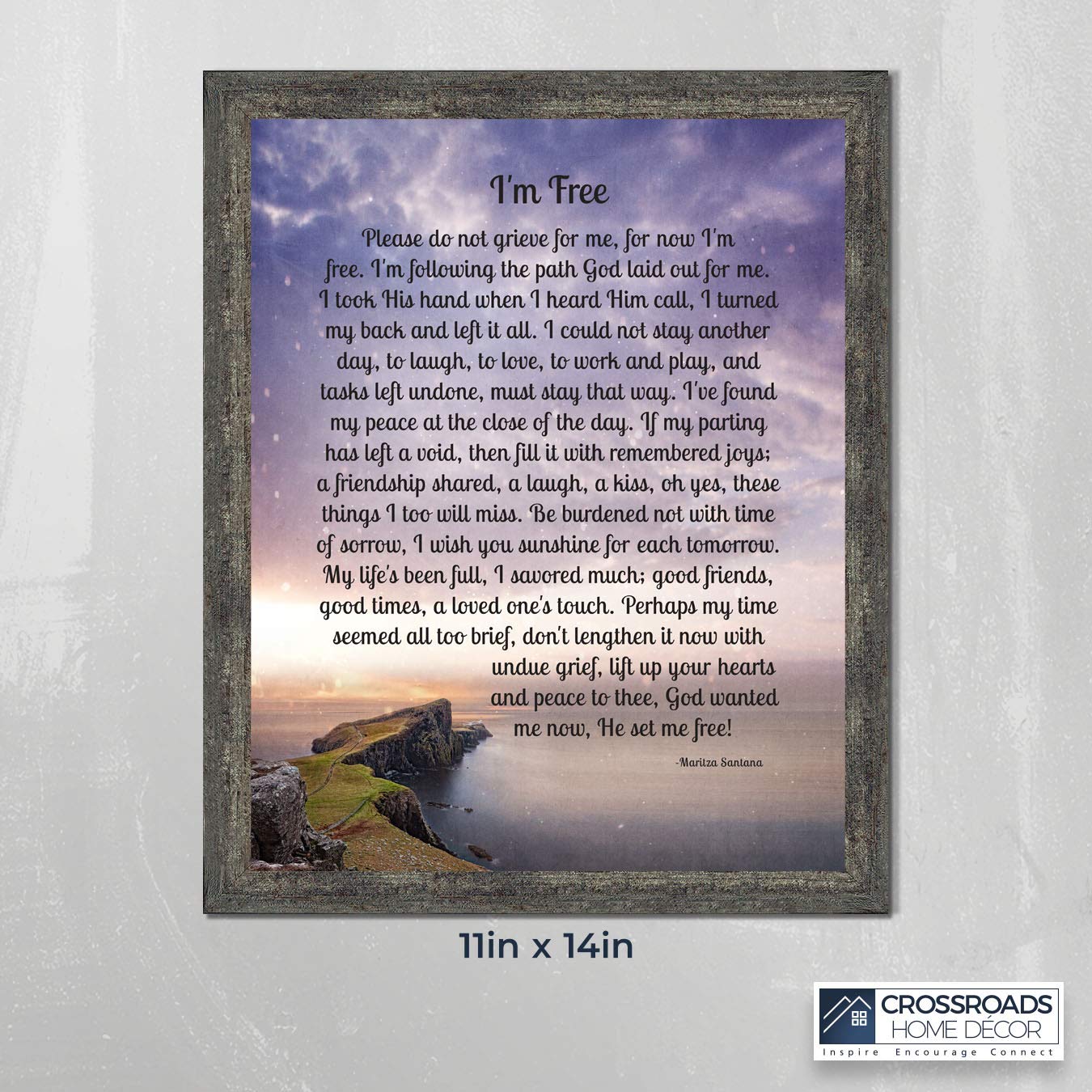 Memorial Picture Frame for Mom - Sympathy Bereavement Gift for Home Décor